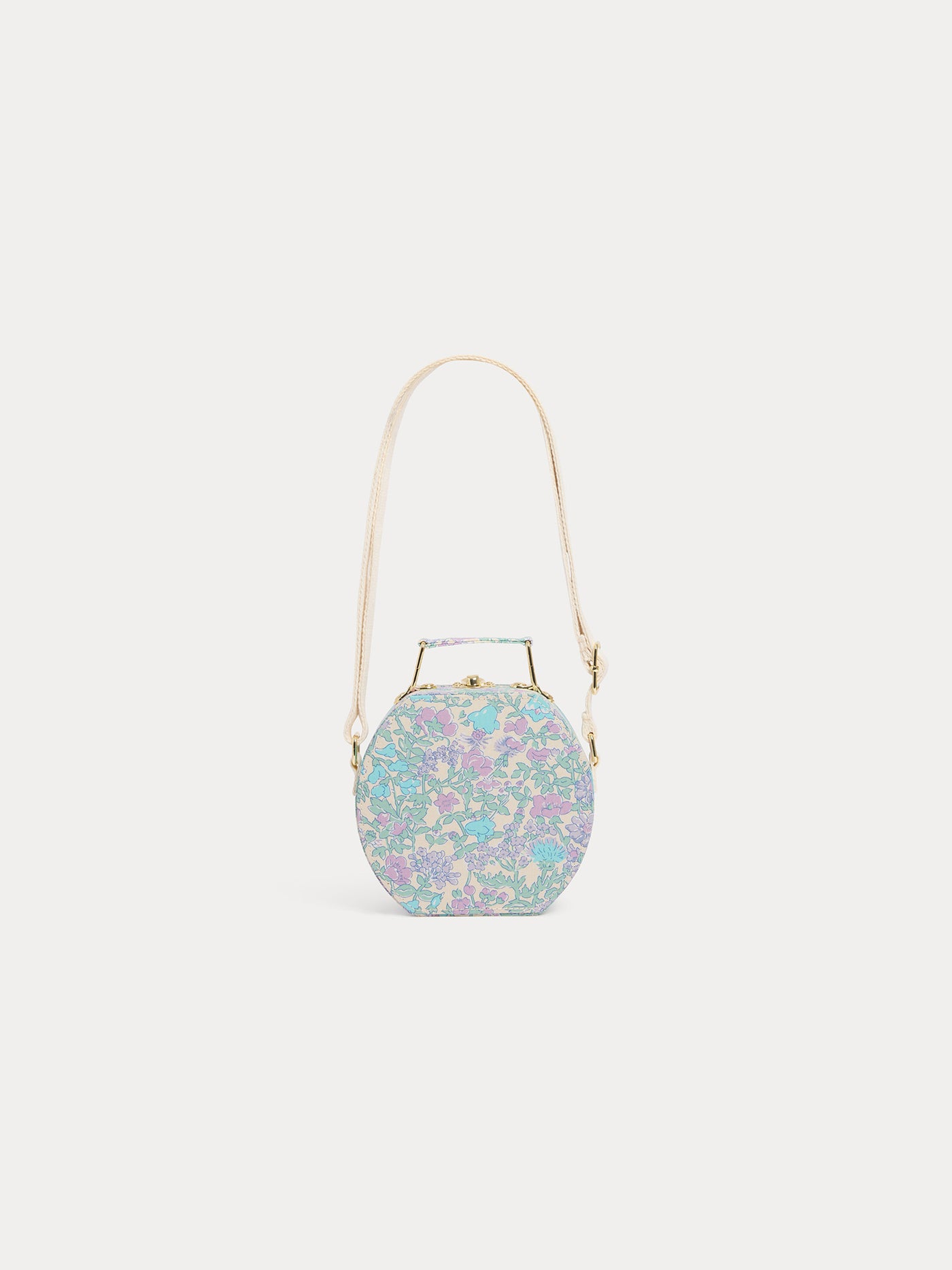 Jadore Suitcase Bag in Liberty fabric with cherry print in organic cotton