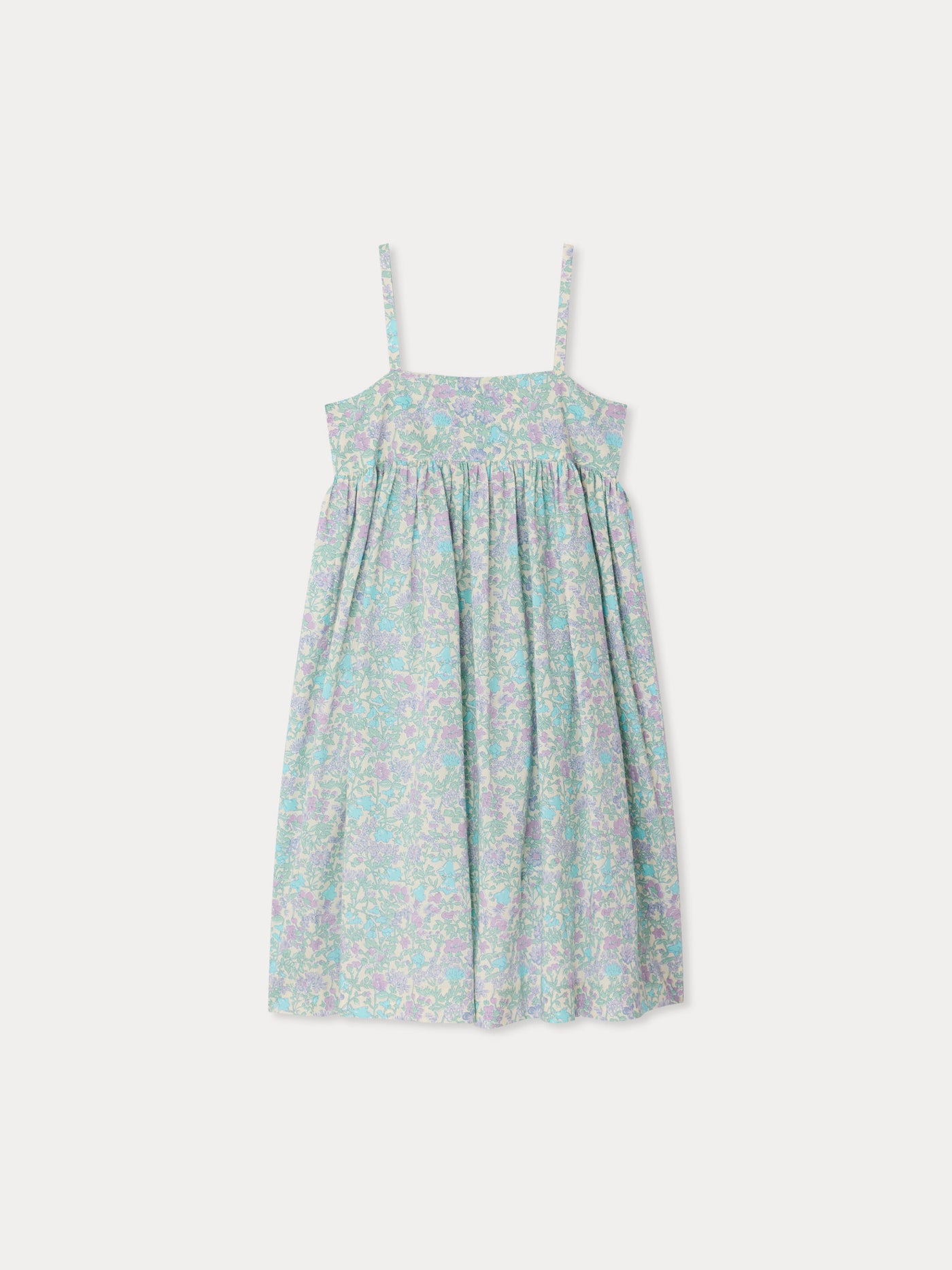 Passion dress smocked and embroidered in Liberty fabric in organic cotton