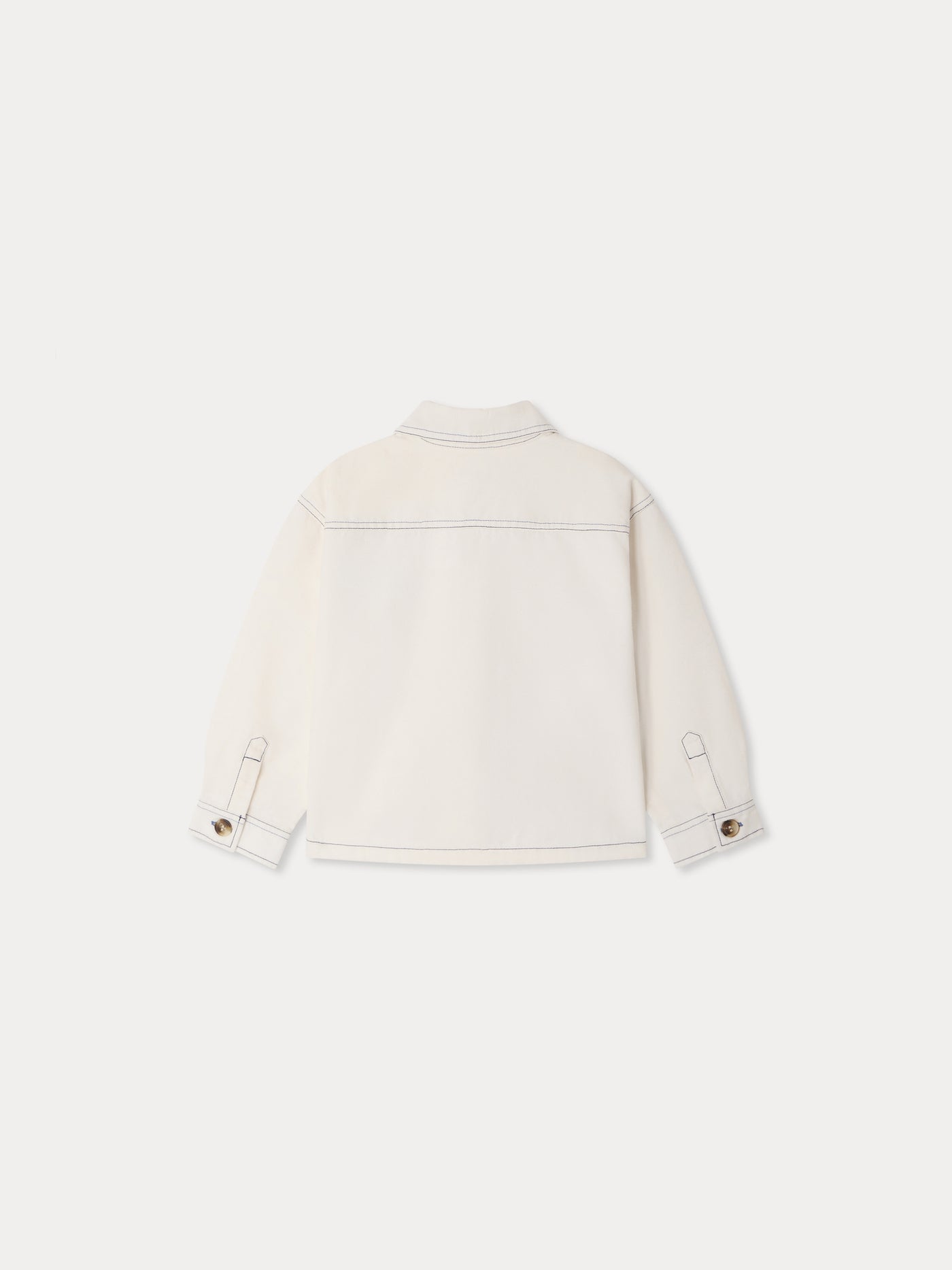 Larity denim jacket with contrast stitching in organic cotton