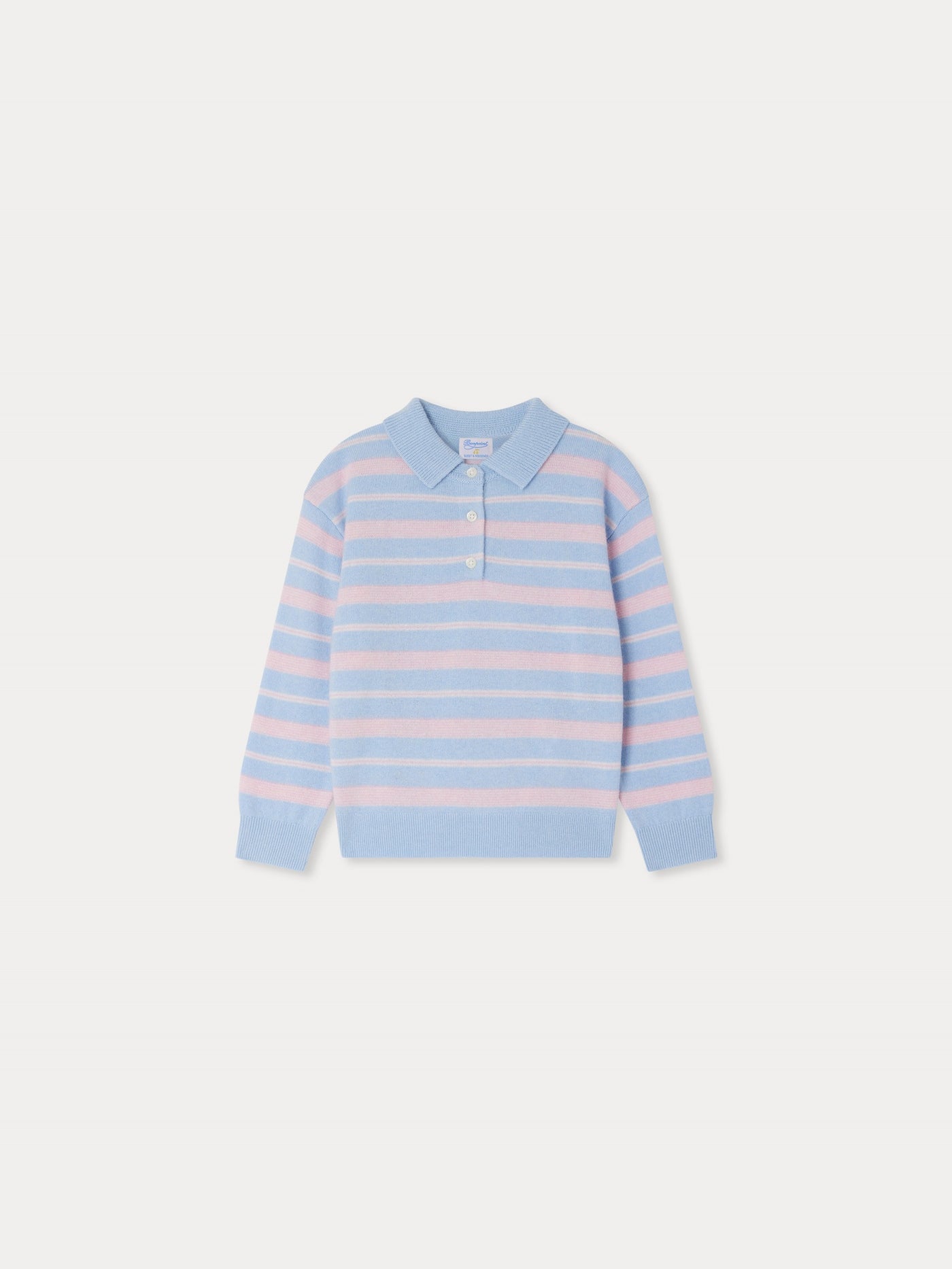 Bonpoint x Guest in Residence Louie unisex polo neck cashmere sweater in blue