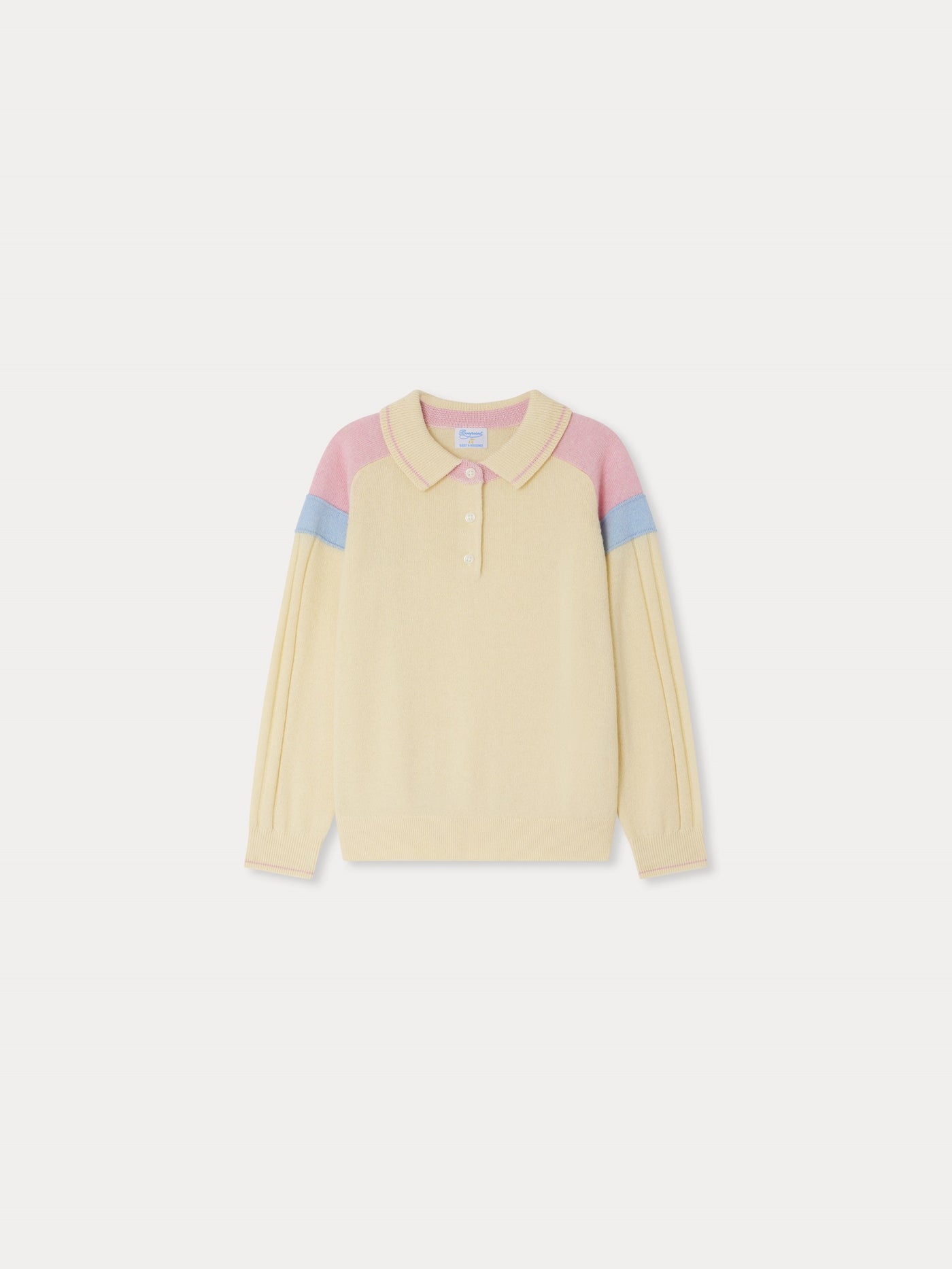 Bonpoint x Guest in Residence Lynsey color-blocked cashmere polo neck sweater