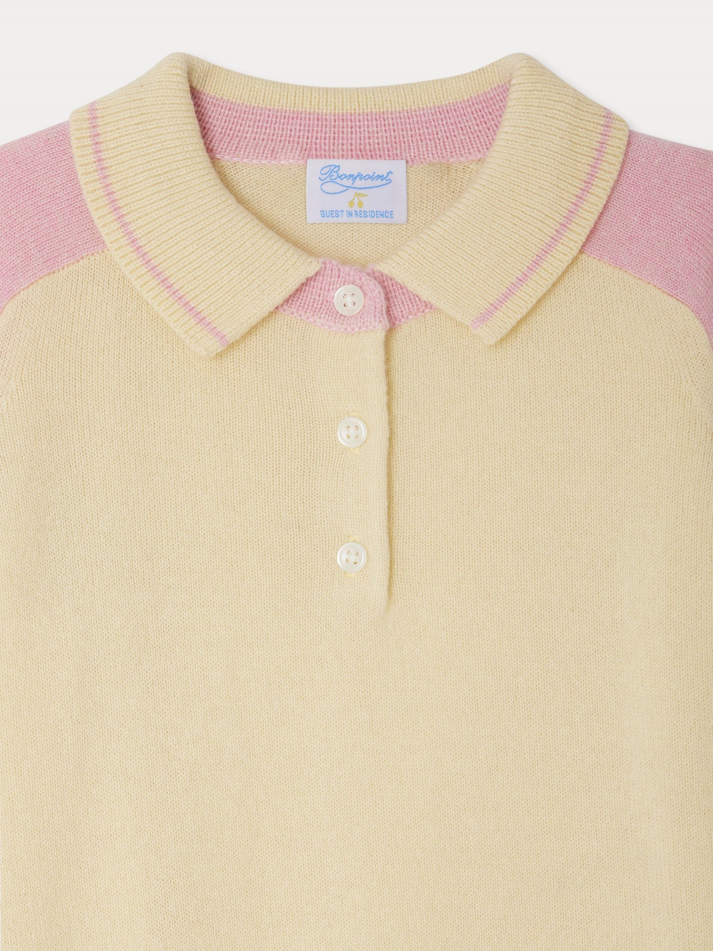 Bonpoint x Guest in Residence Lynsey color-blocked cashmere polo neck sweater