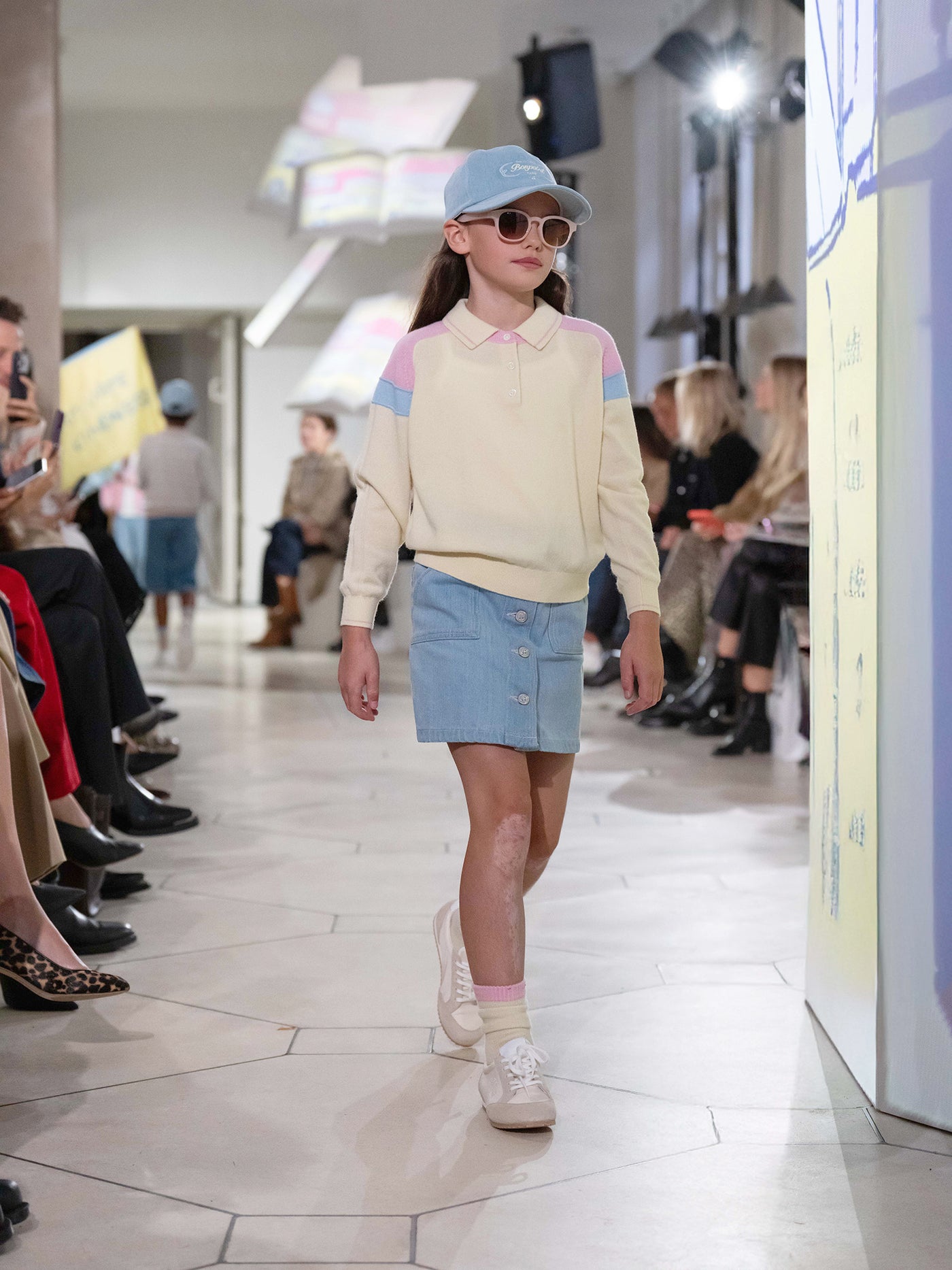 Bonpoint x Guest in Residence Dexie denim skirt with embroidery