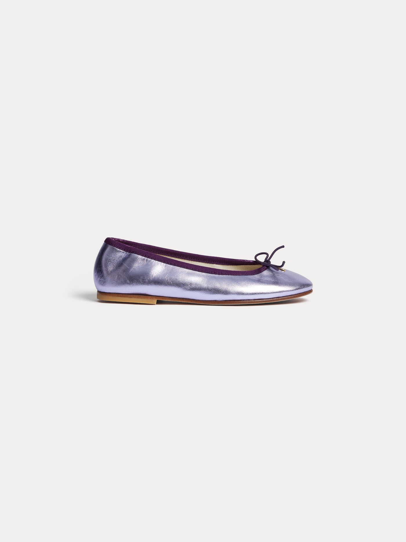 Lisa iridescent leather ballerinas