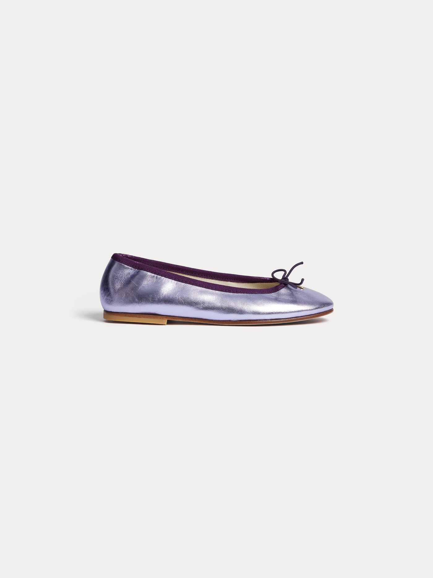 Lisa iridescent leather ballerinas