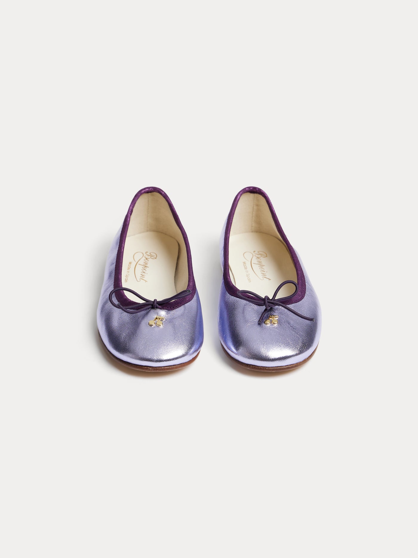 Lisa iridescent leather ballerinas