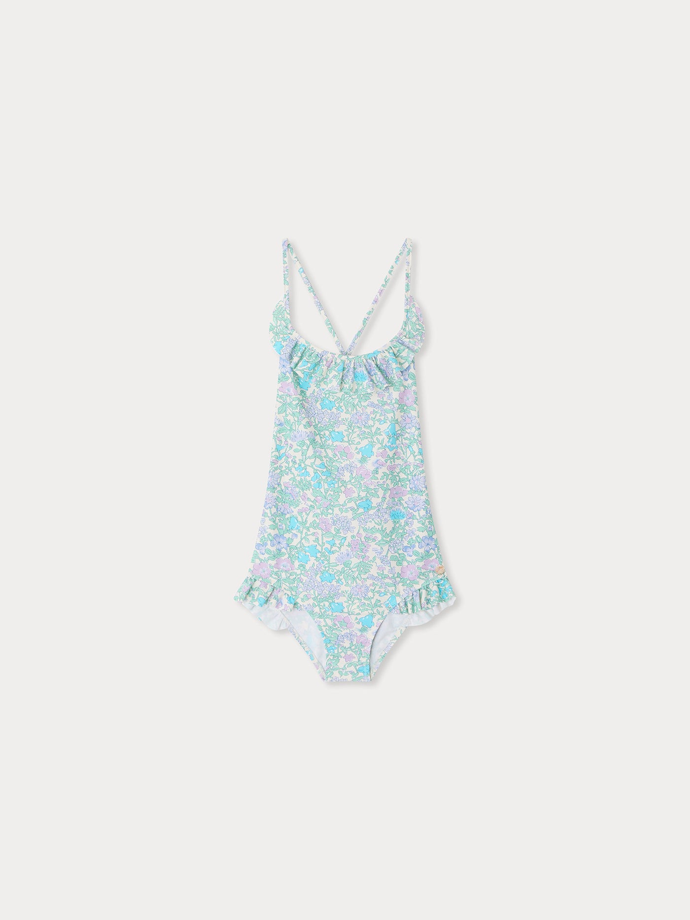 Lacy one-piece swimsuit in Liberty fabric