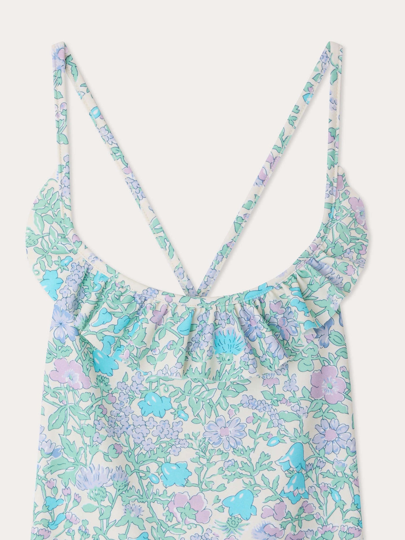 Lacy one-piece swimsuit in Liberty fabric