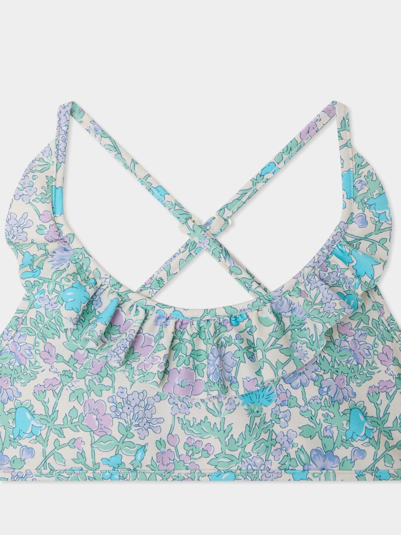 Lace two-piece swimsuit in Liberty fabric