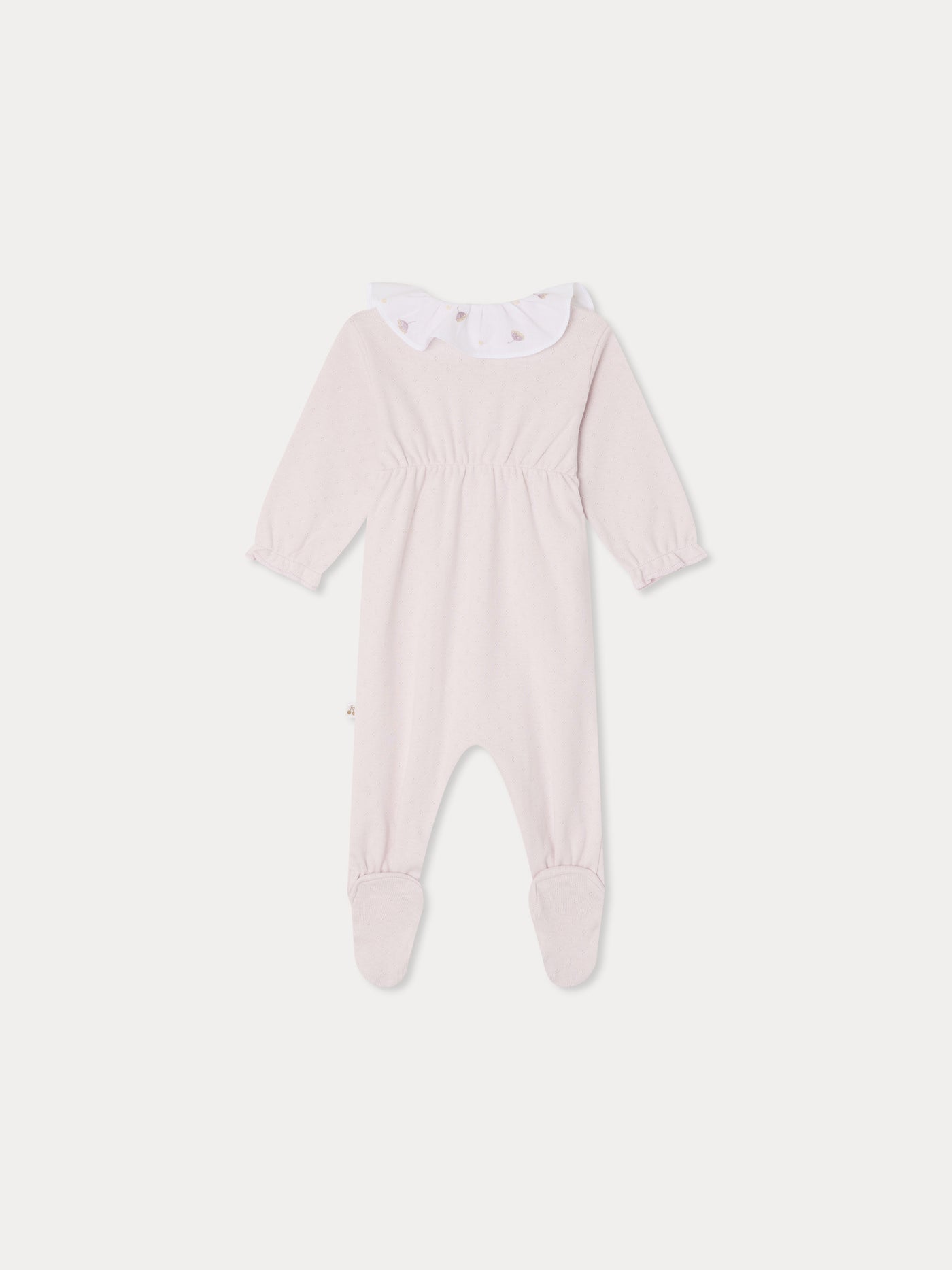 Lintina hand-embroidered pointelle pyjamas in organic cotton