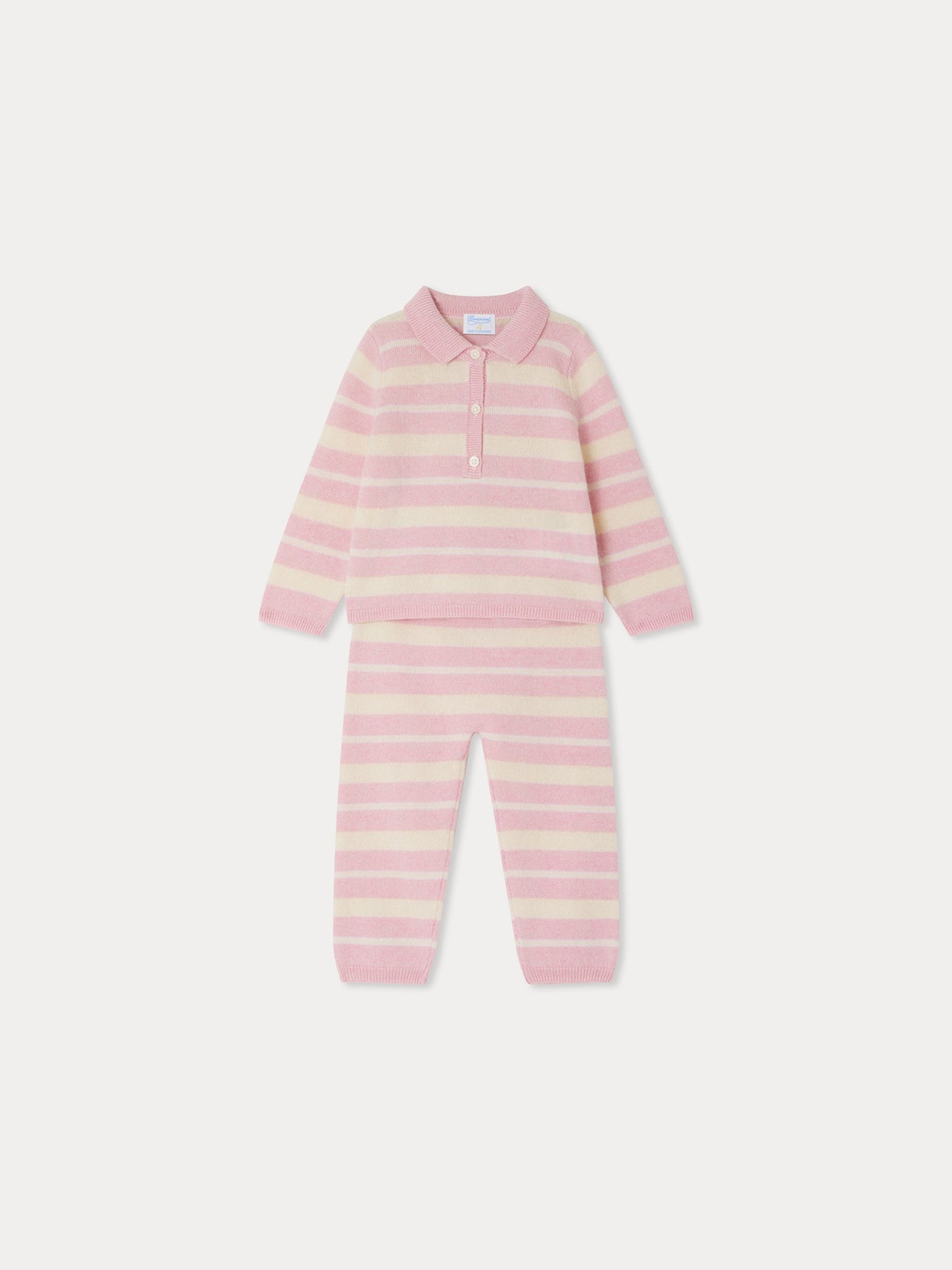 Bonpoint x Guest in Residence Lumi Pink Cashmere Striped Set
