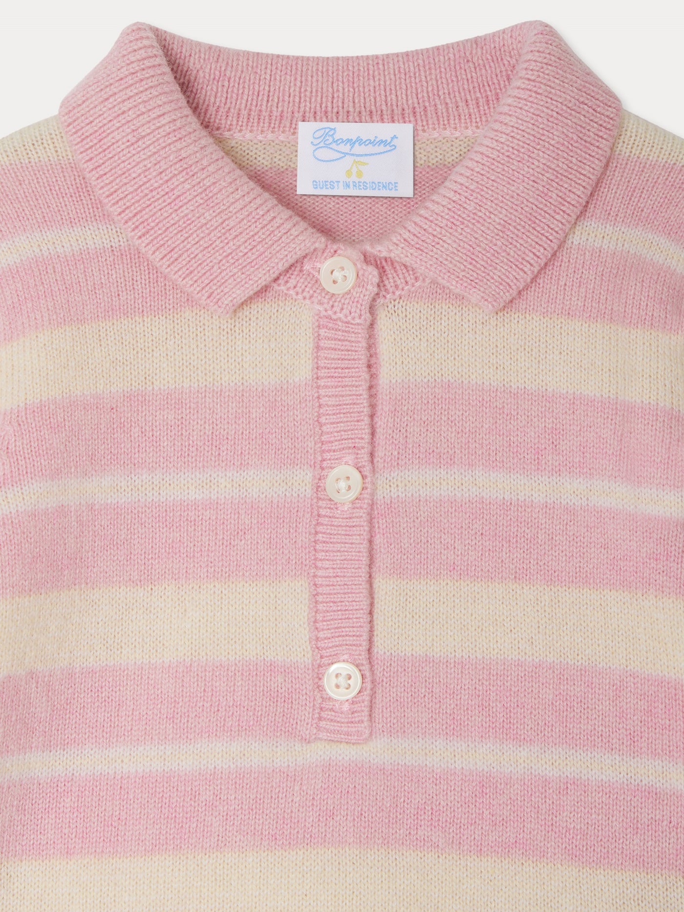 Bonpoint x Guest in Residence Lumi Pink Cashmere Striped Set