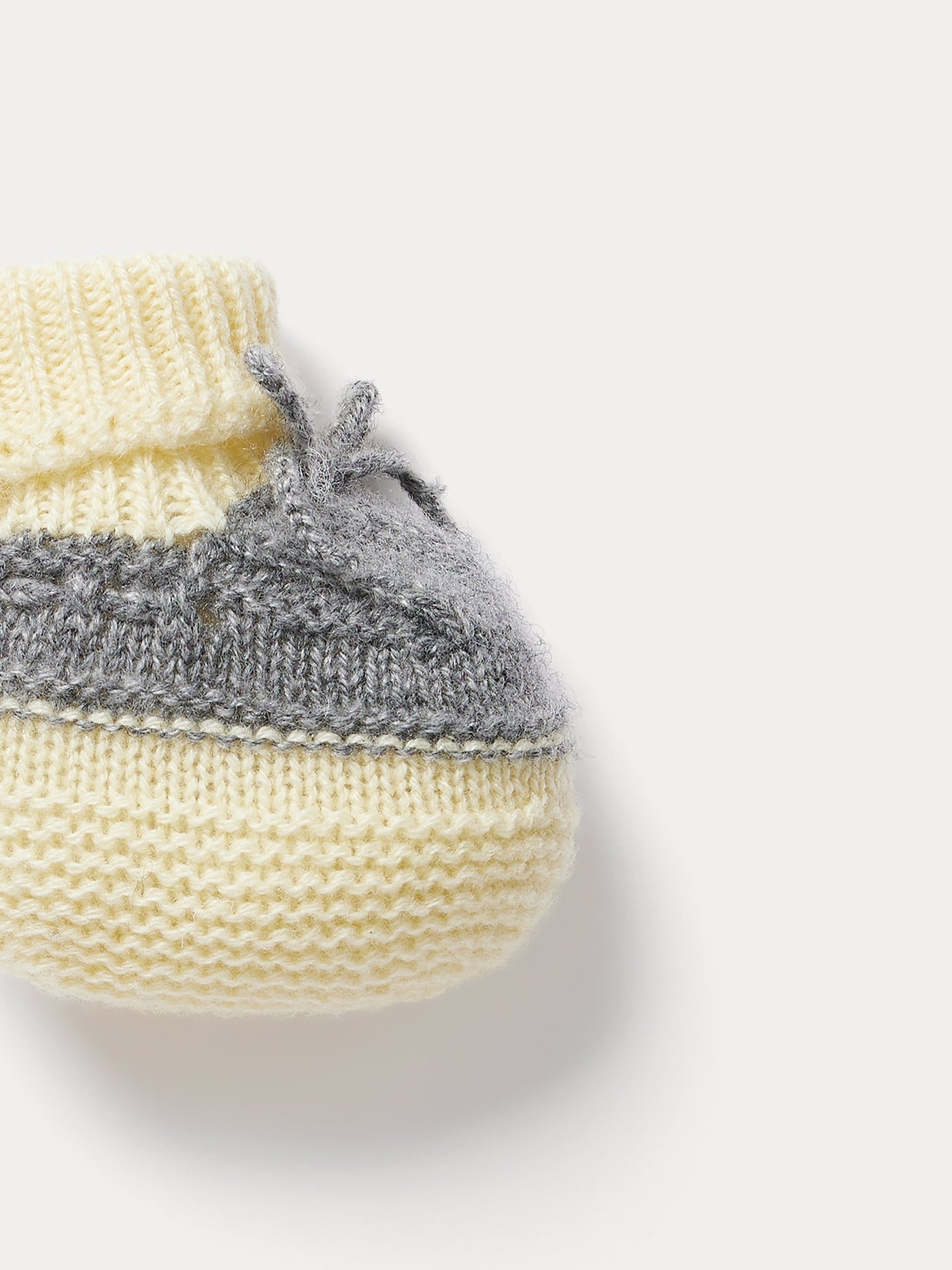 Bonpoint x Guest in Residence Telse baby cashmere slippers in heather gray