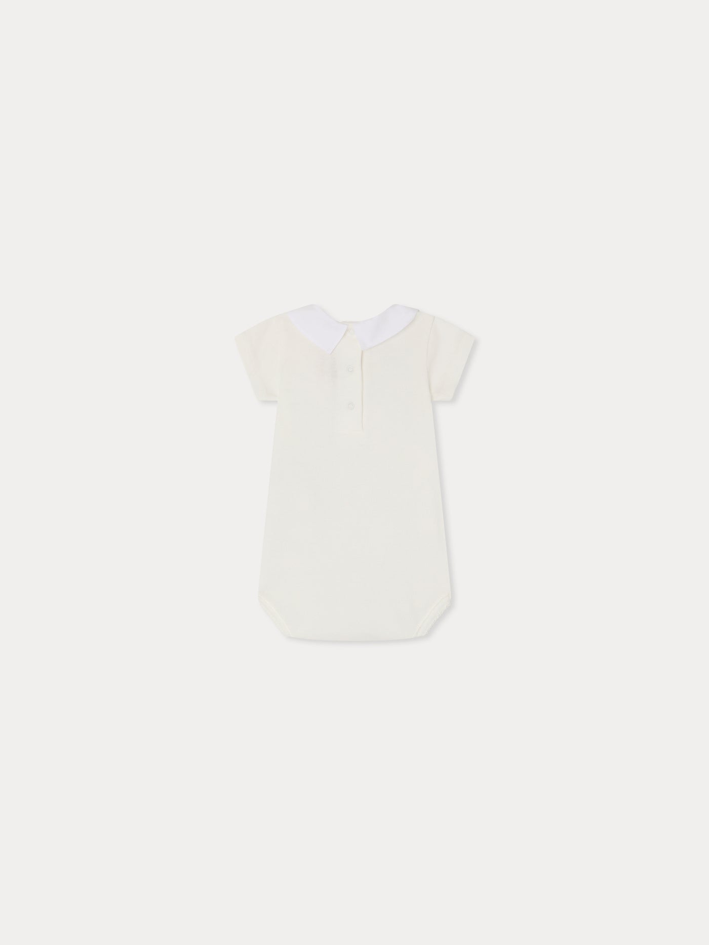Hand-embroidered Juillet bodysuit in organic cotton