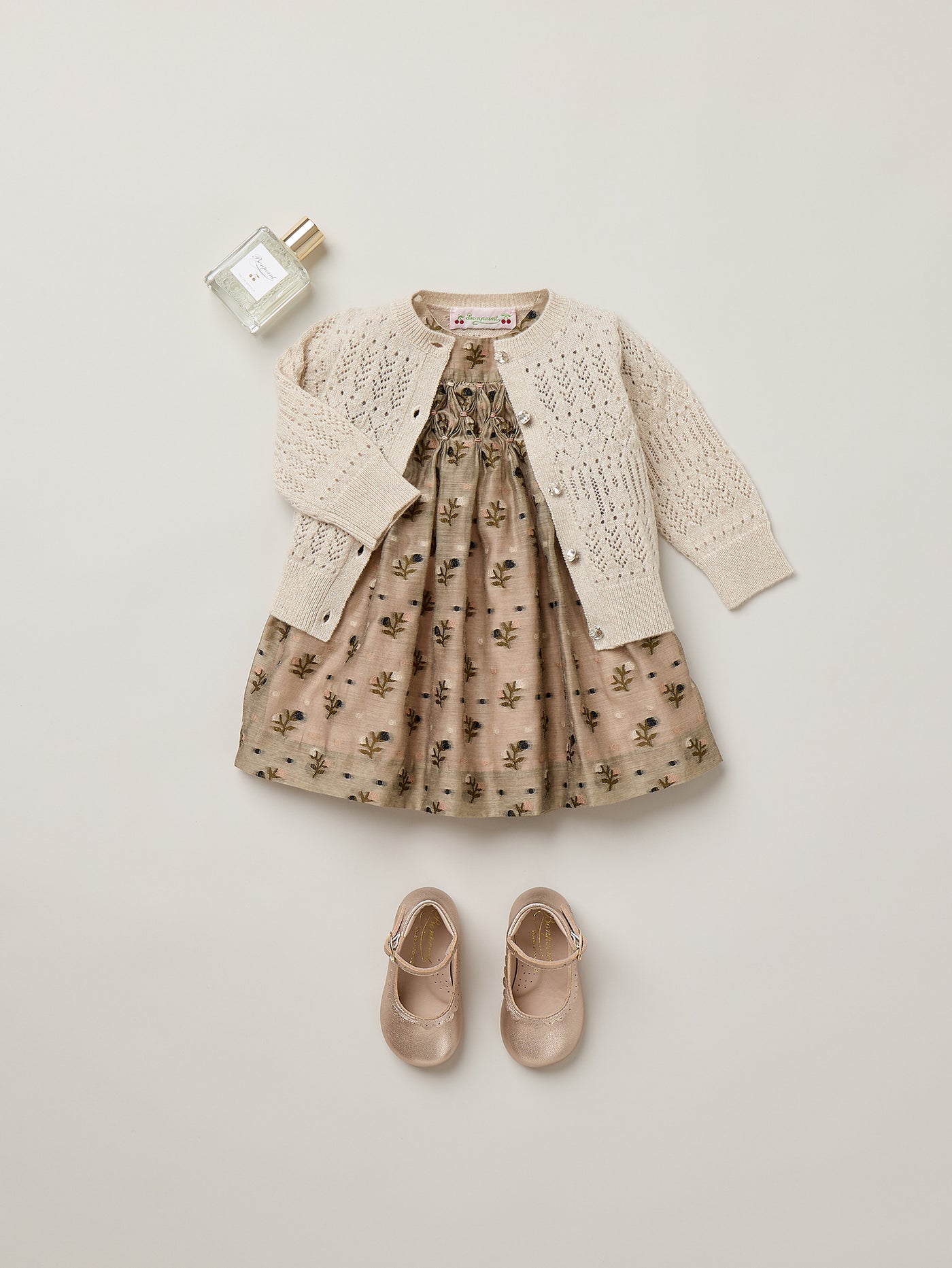 Baby Girl Winter 2026 Look - Hand-smocked Maruska dress in organza
