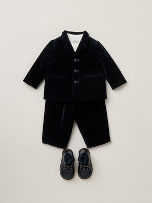 Leopold baby navy jacket in organic cotton