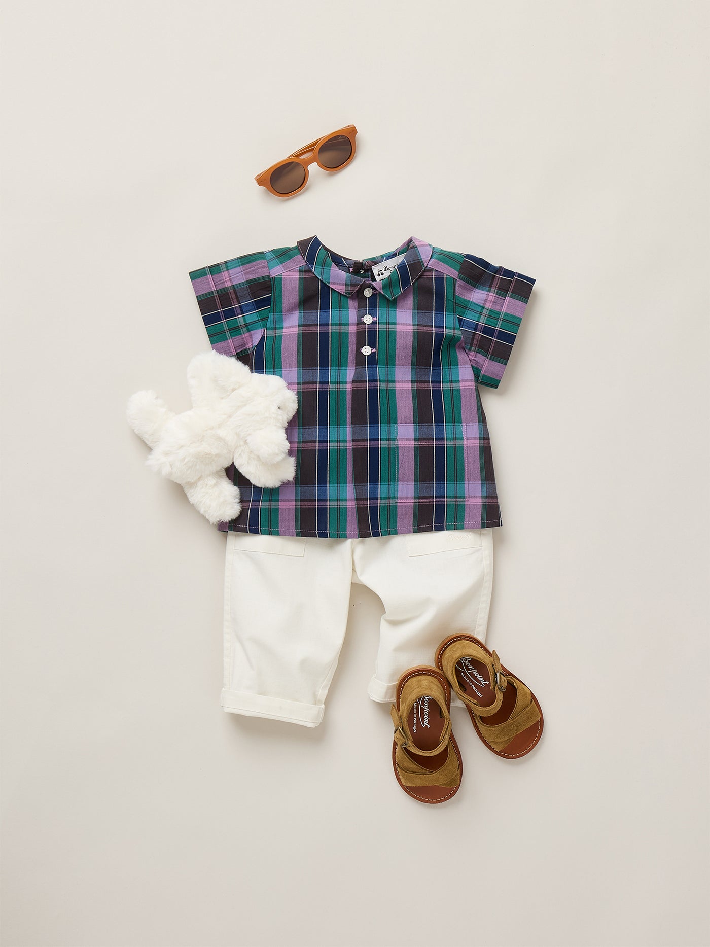 Luigi shirt in organic madras cotton