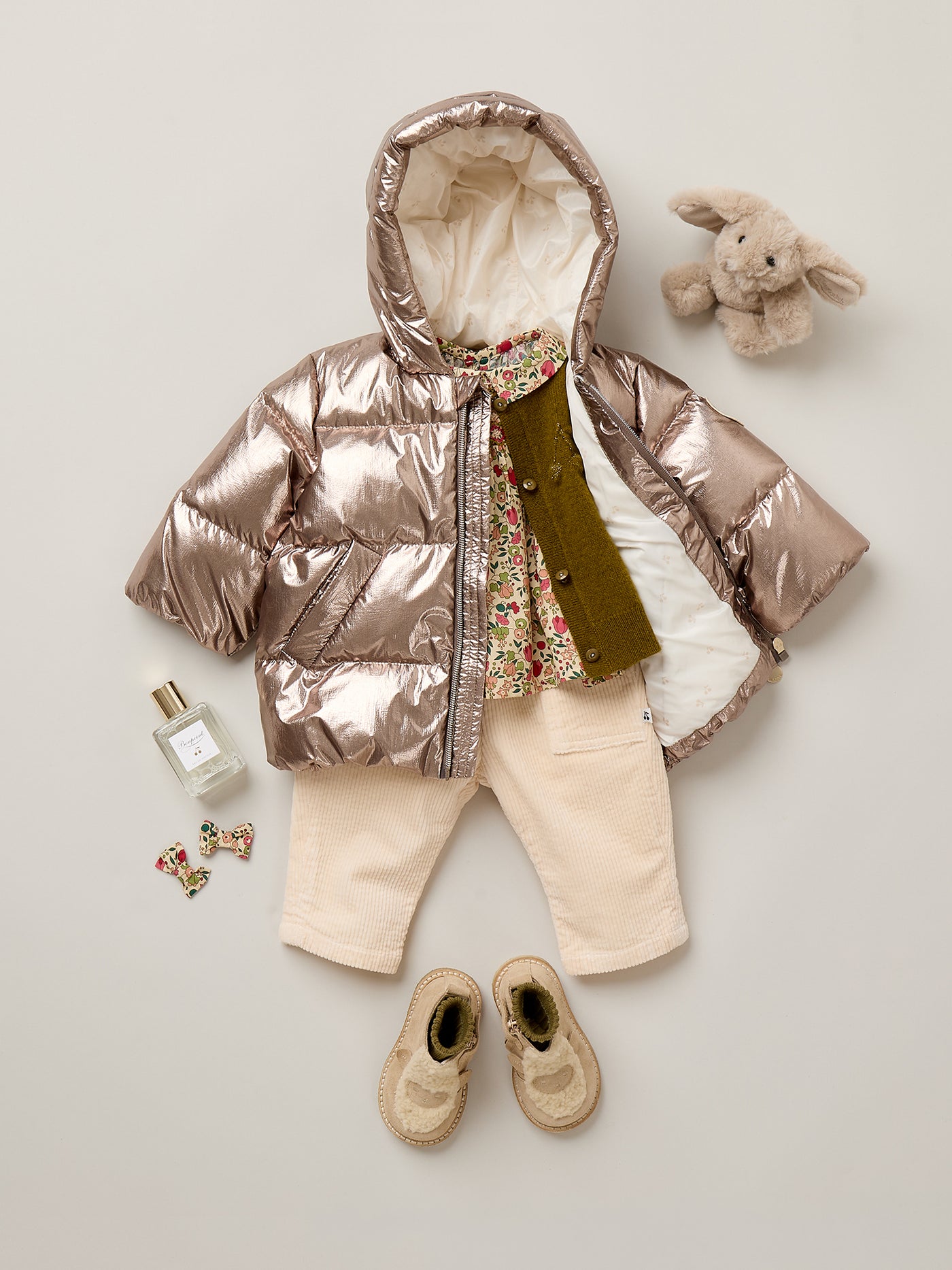 Mialina baby cardigan with cherry embroidery in cashmere