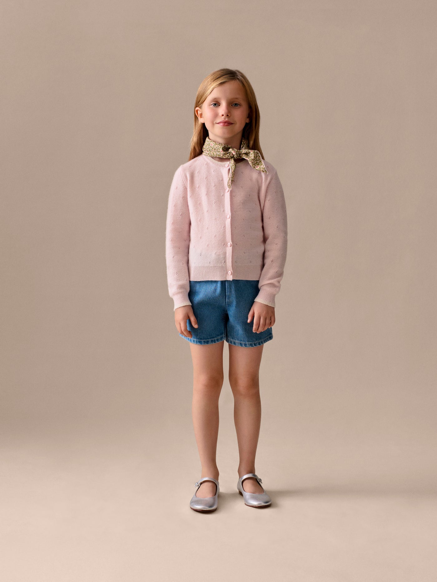 Milly medium blue shorts in organic cotton