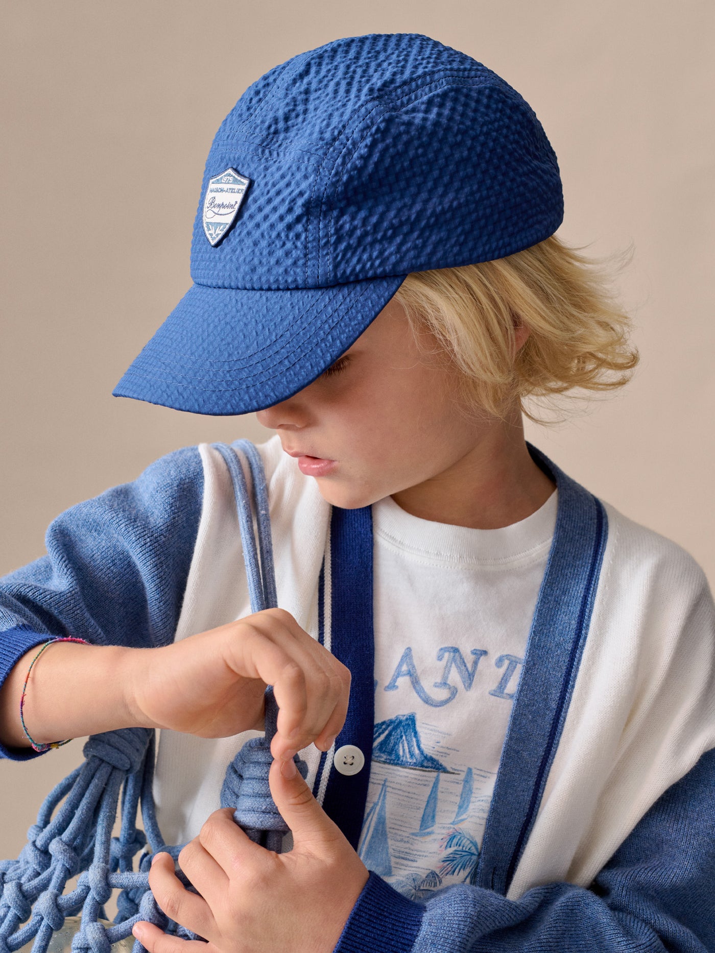 Loris V-neck cardigan in organic cotton and cashmere