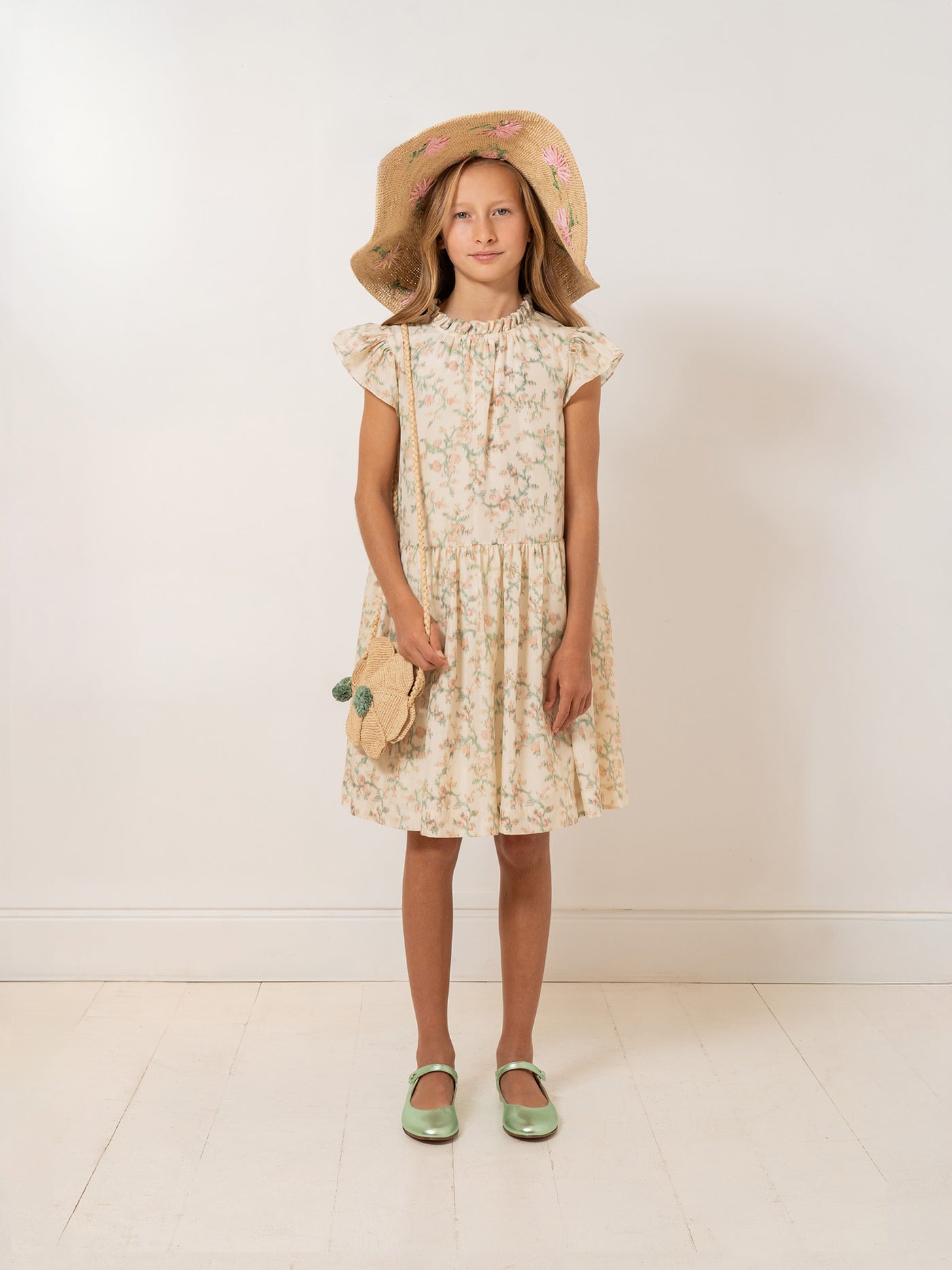 Chrissy silk ruffle dress