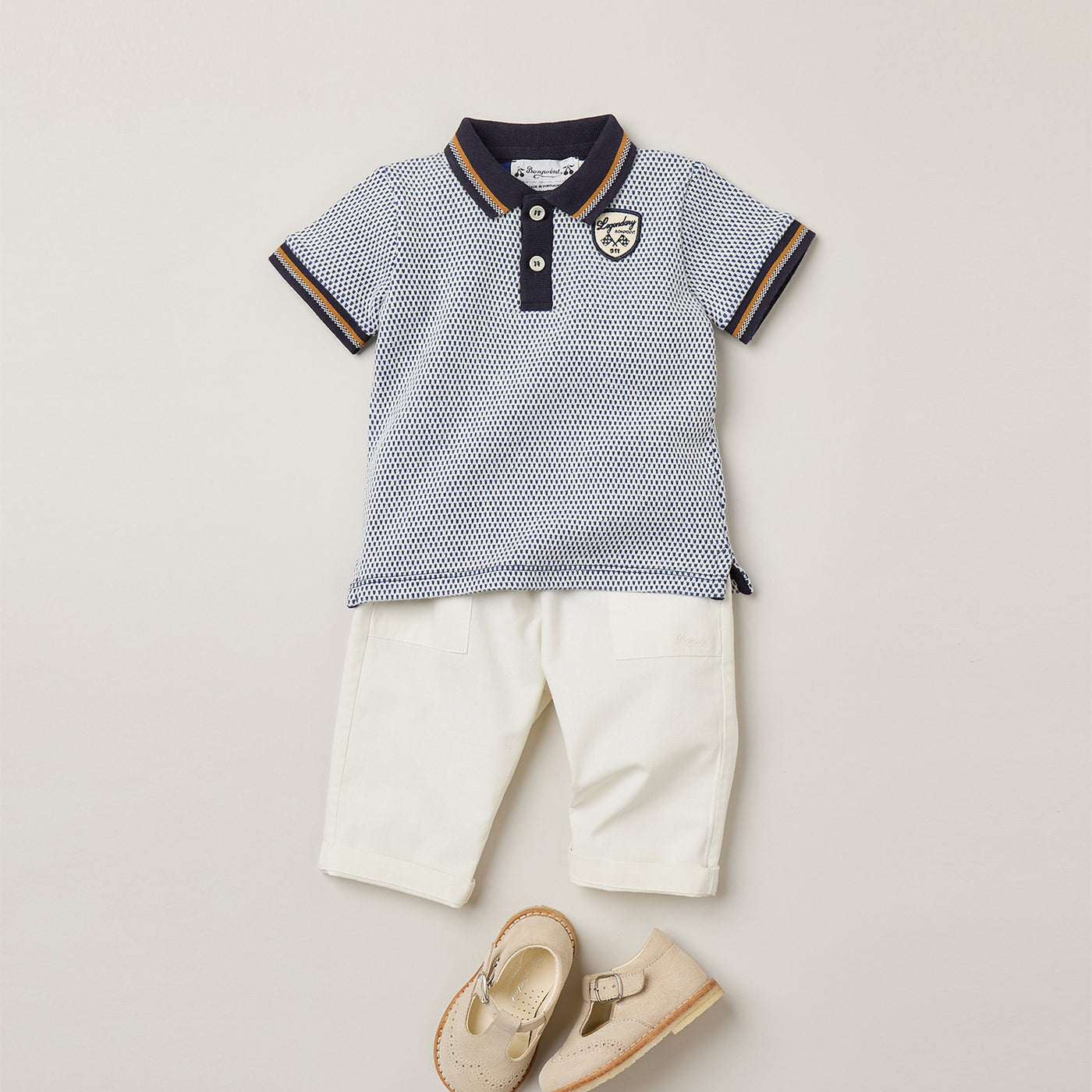 Baby Boy's look Bonpoint x Porsche - Organic Cotton Polo Shirt