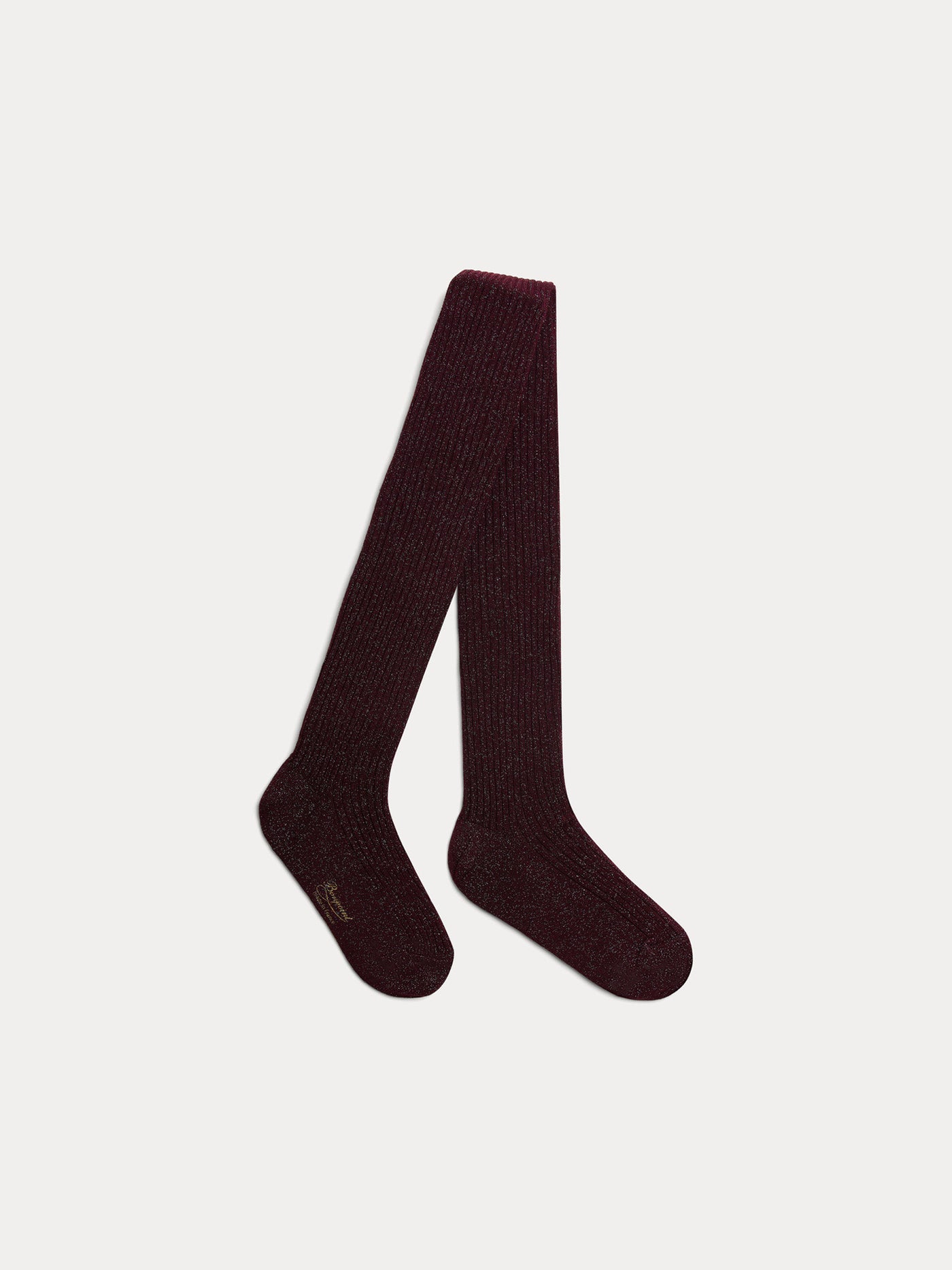 Thomini tights in dark purple metallic thread and cotton