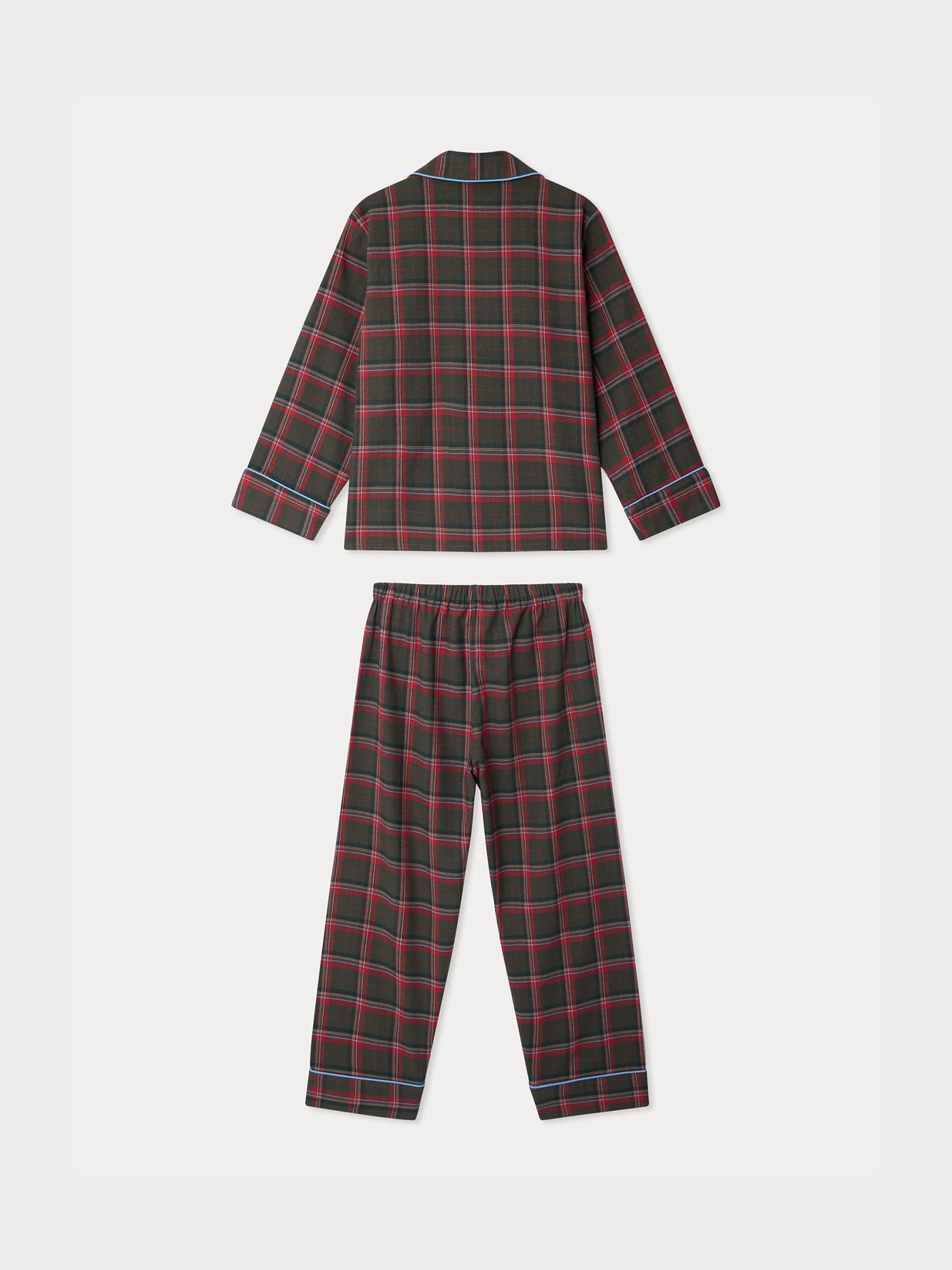 Organic cotton two-piece plaid sleeper pajamas