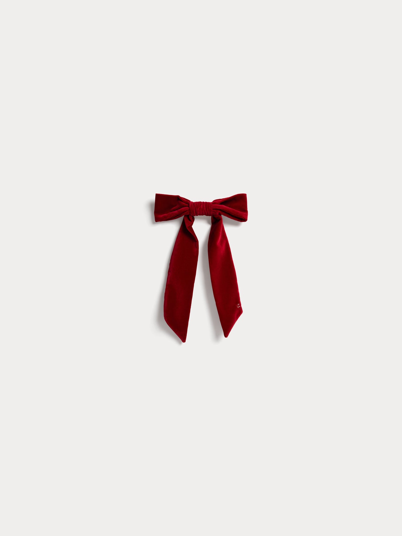 Domina barrette in red velvet