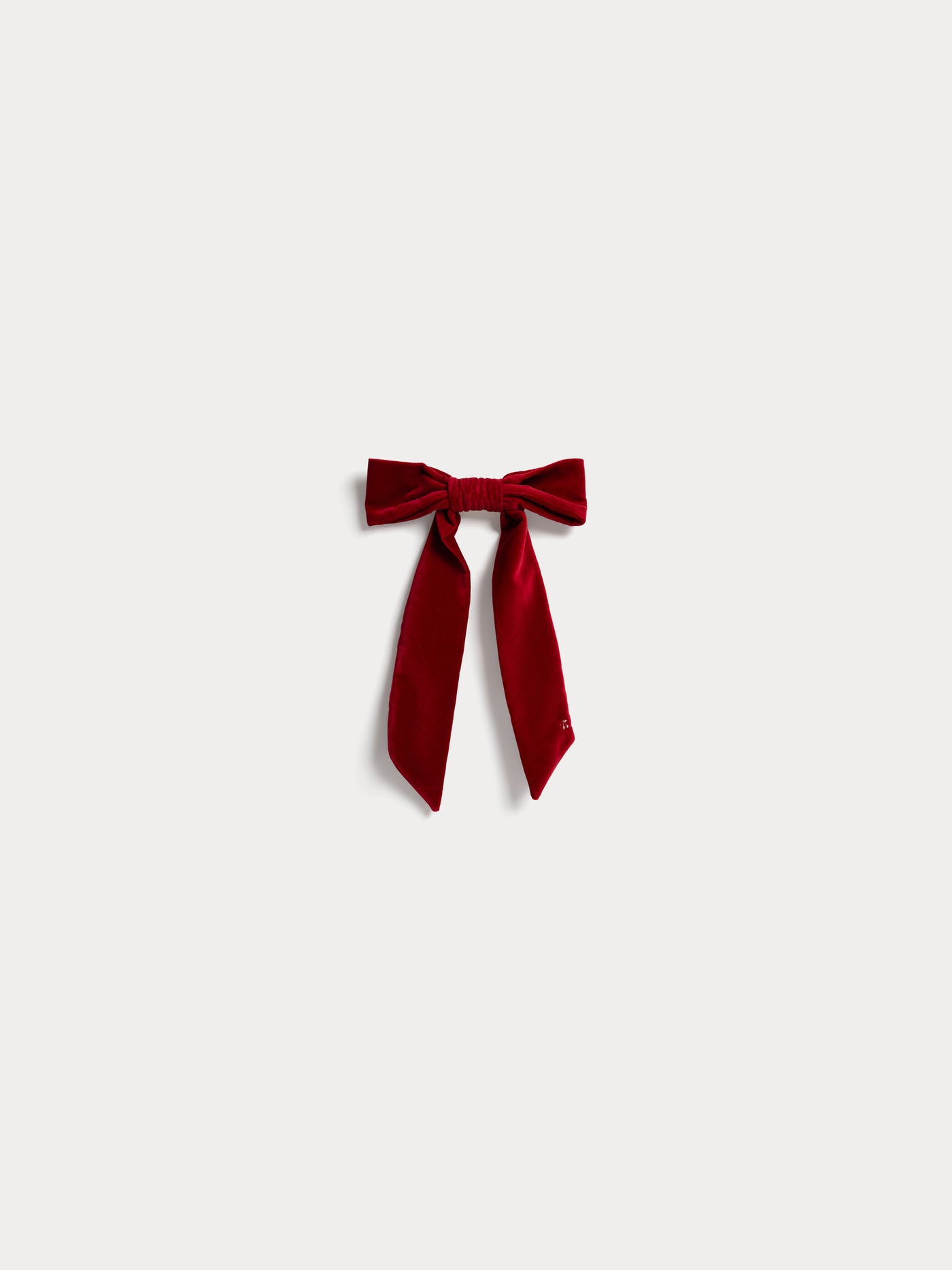 Domina barrette in red velvet