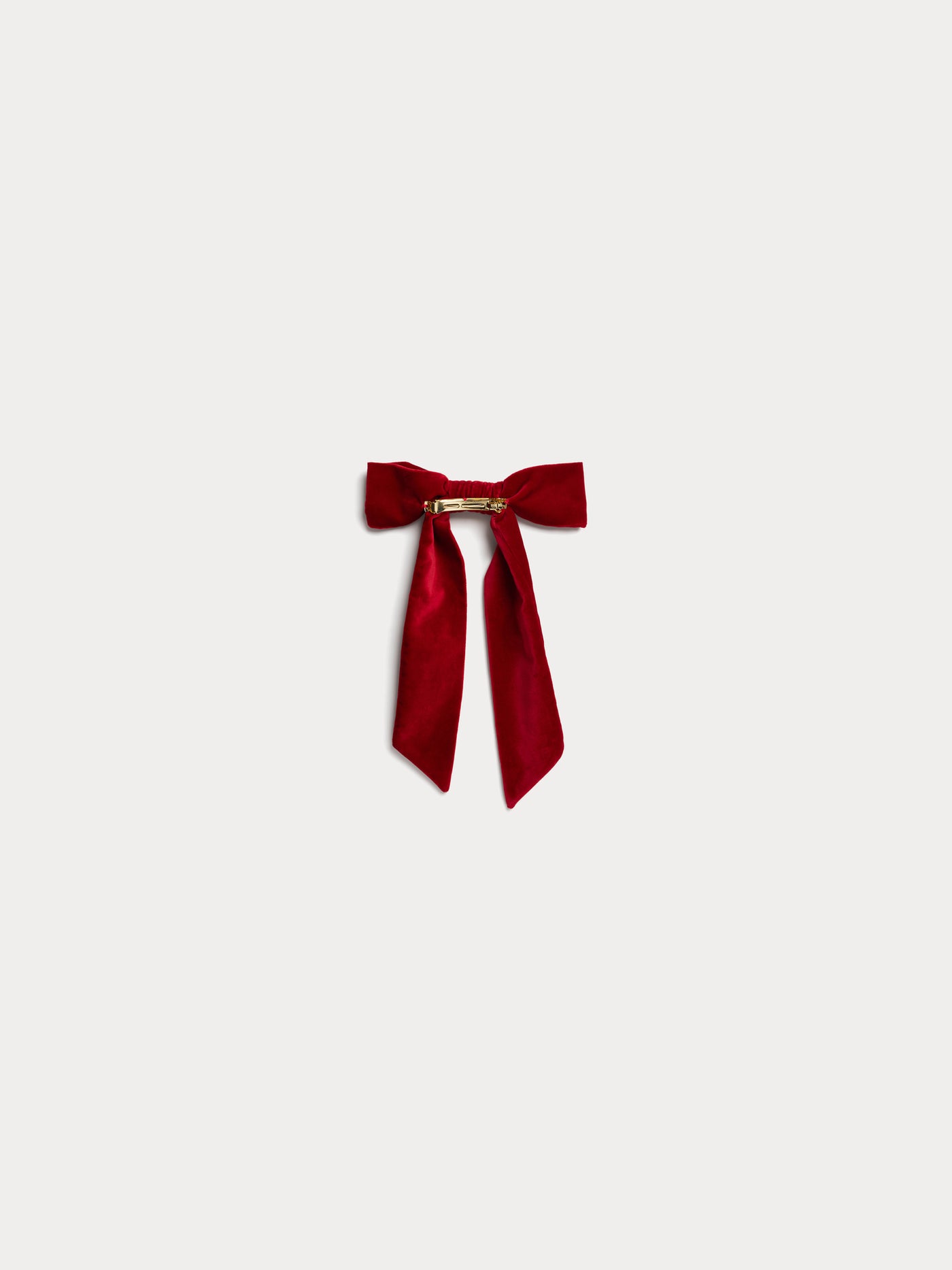 Domina barrette in red velvet
