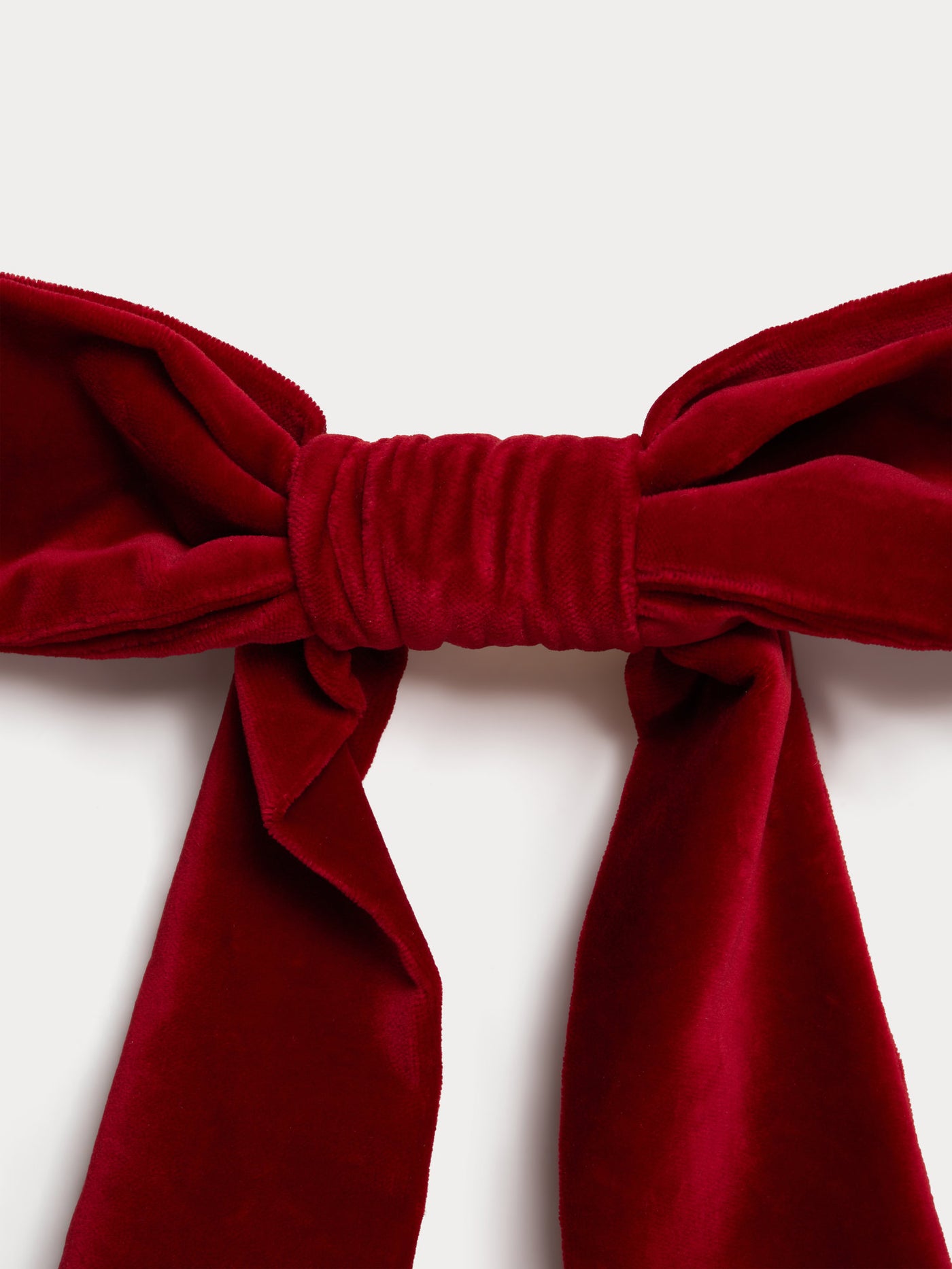 Domina barrette in red velvet