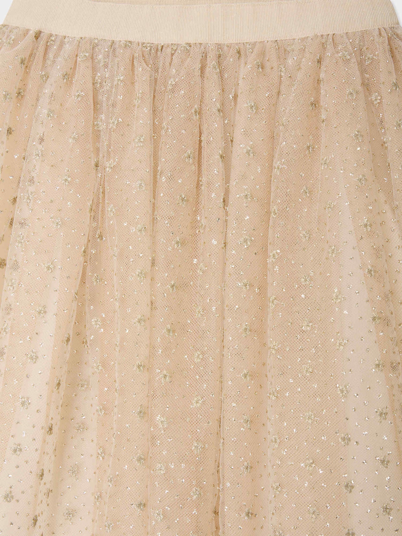 Polka dot skirt with elasticated waist in embroidered tulle