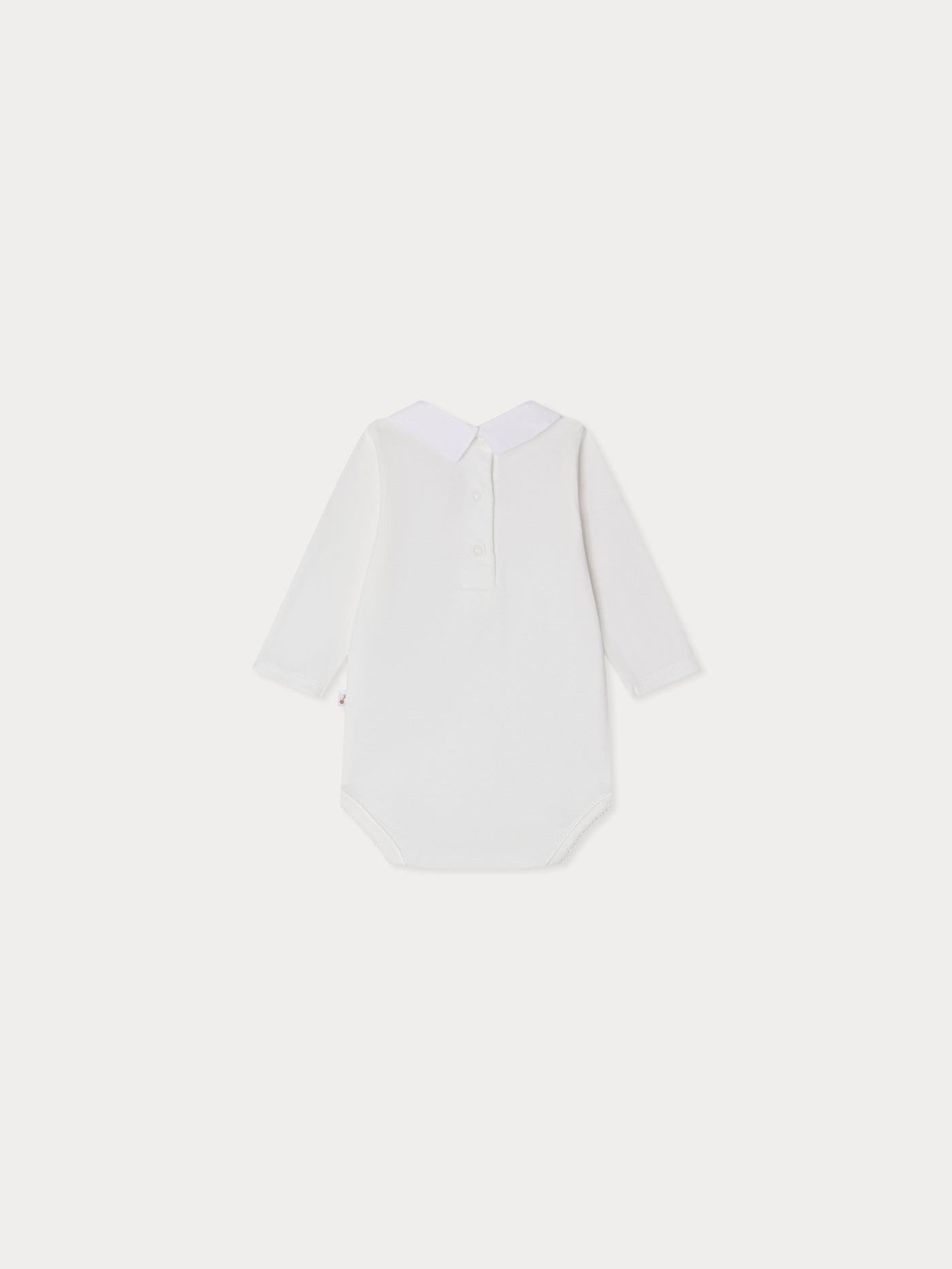 September bodysuit with Christmas embroidered collar in organic cotton