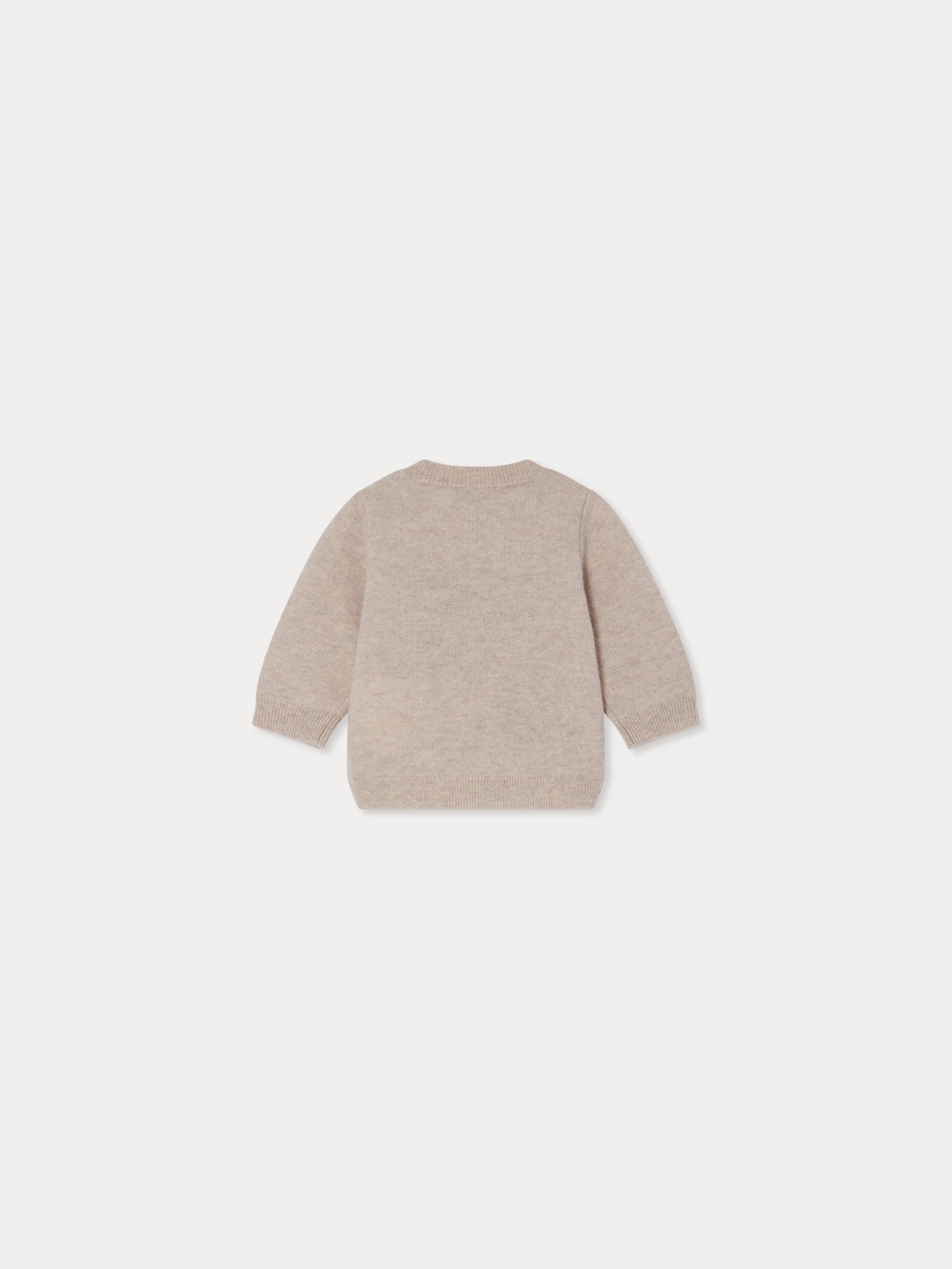 Almire jacquard sweater with a hand-embroidered wool rabbit