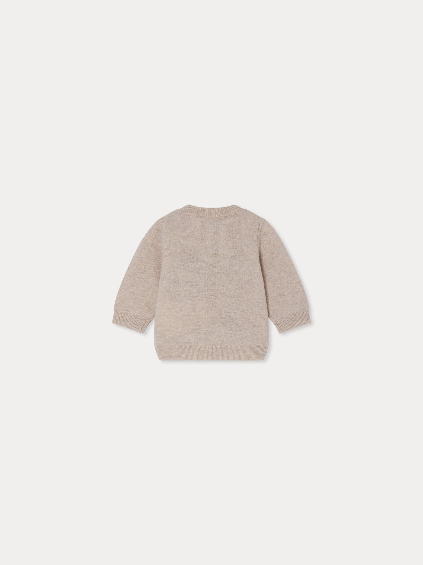 Almire jacquard sweater with a hand-embroidered wool rabbit