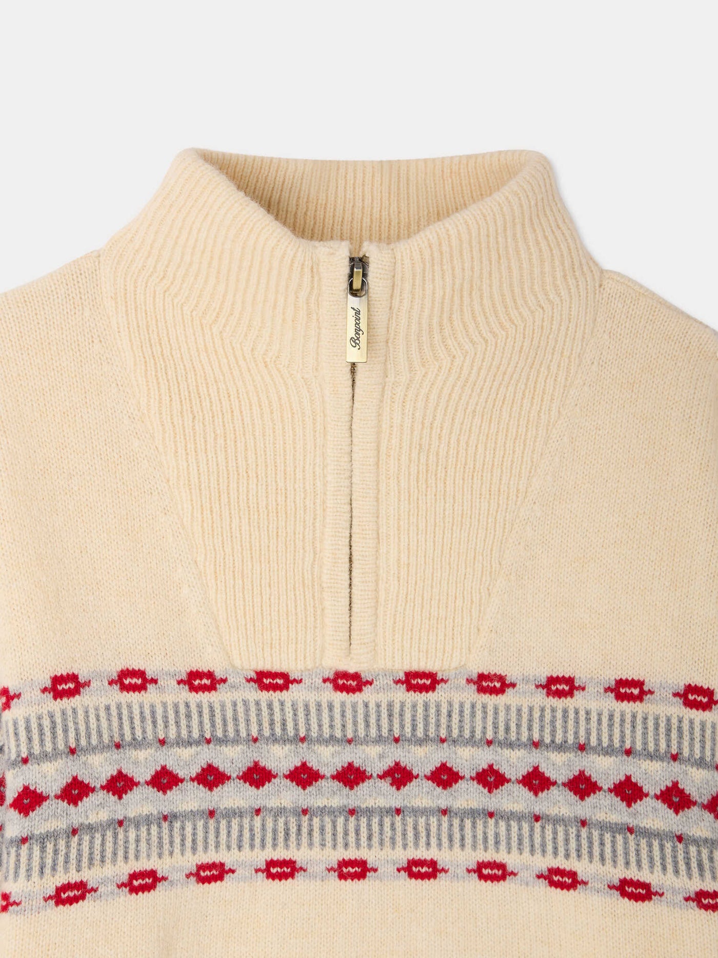 Manfred embroidered jacquard wool jumper