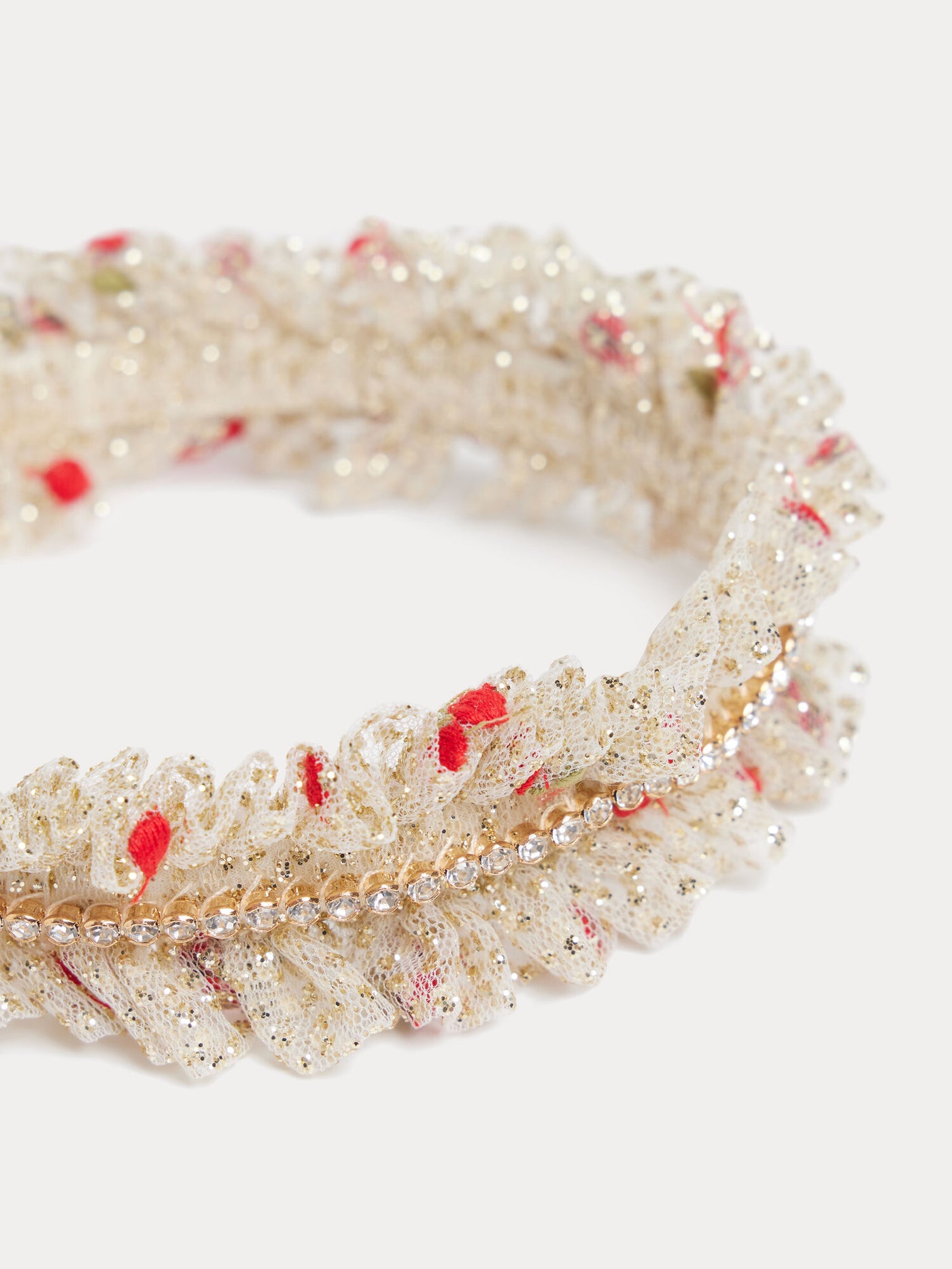 Marzia sequin-embroidered tulle headband