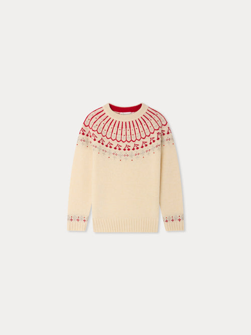 Malena embroidered jacquard wool jumper