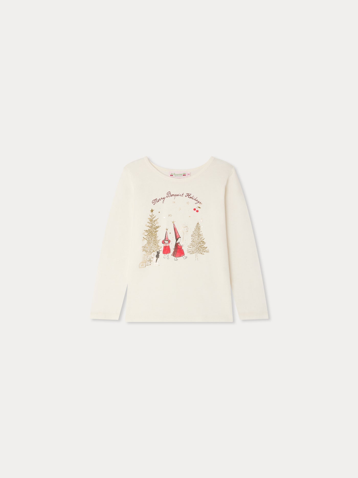 Tidjiane organic cotton T-shirt with Christmas bauble print