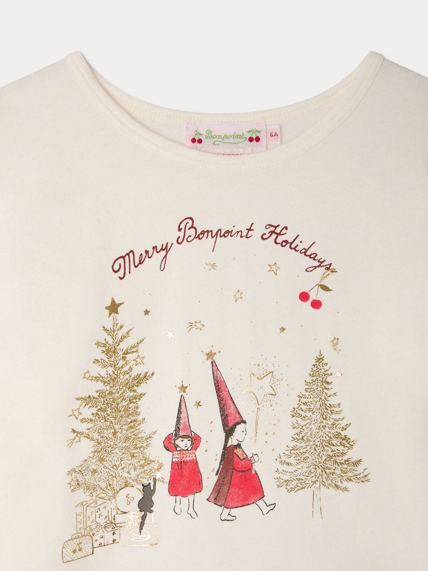 Tidjiane organic cotton T-shirt with Christmas bauble print