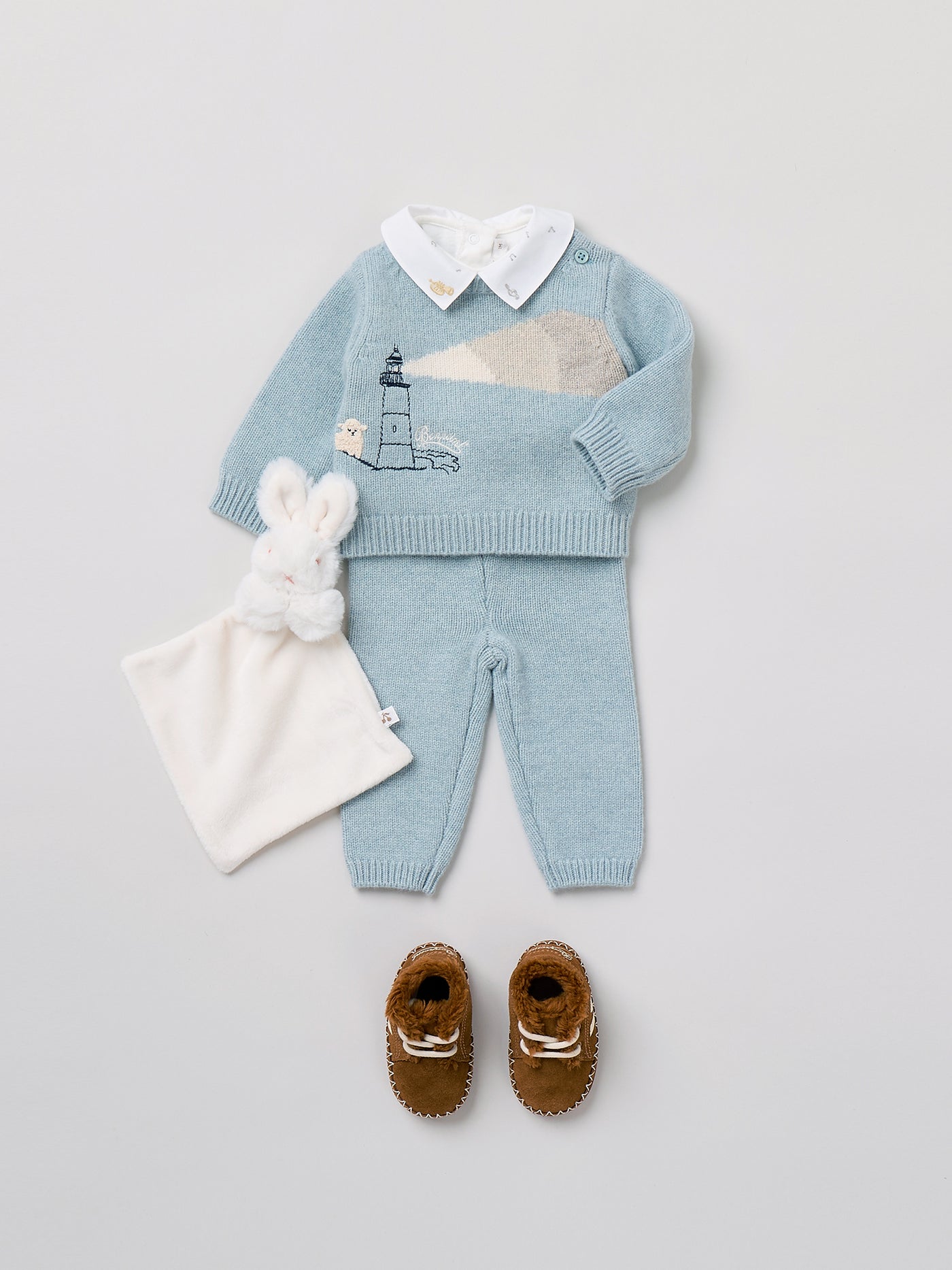 Septembre hand-embroidered trumpet bodysuit in organic cotton