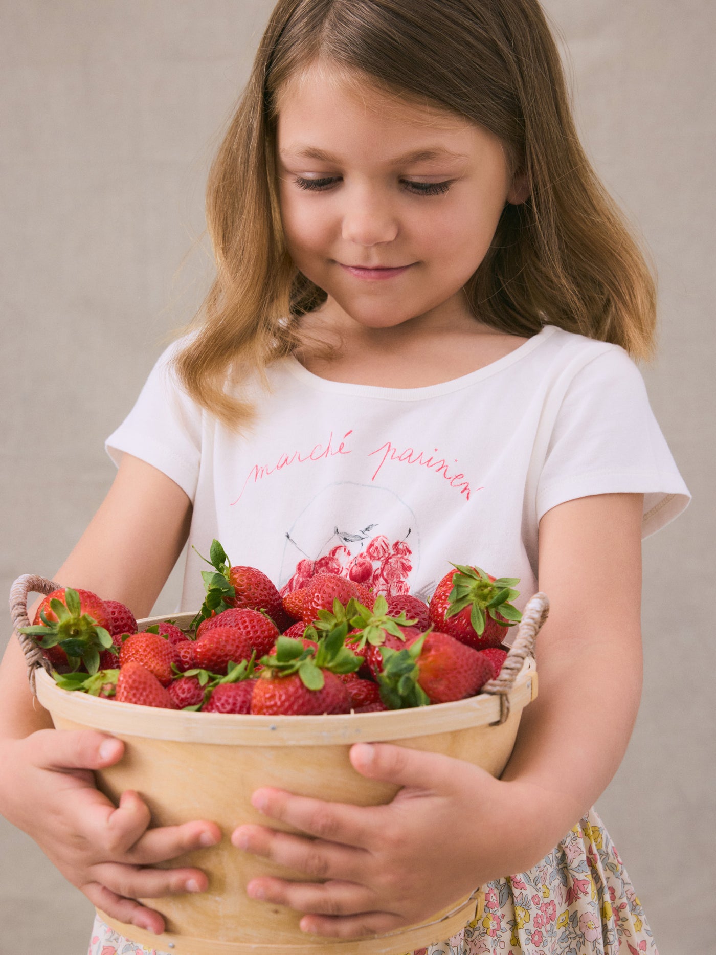 Alcala cherry basket pattern T-shirt