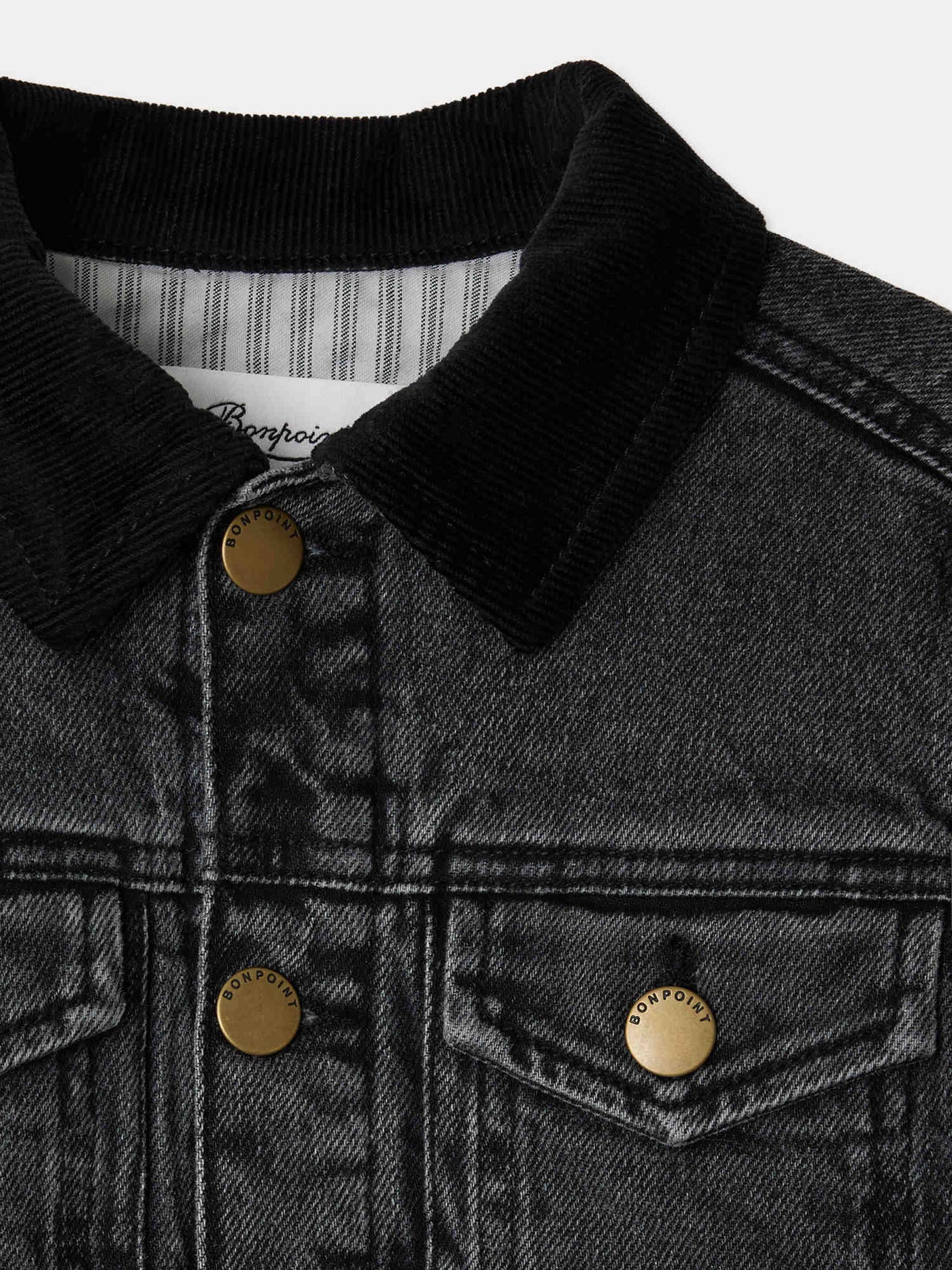 Eddis jacket with back embroidery in organic cotton