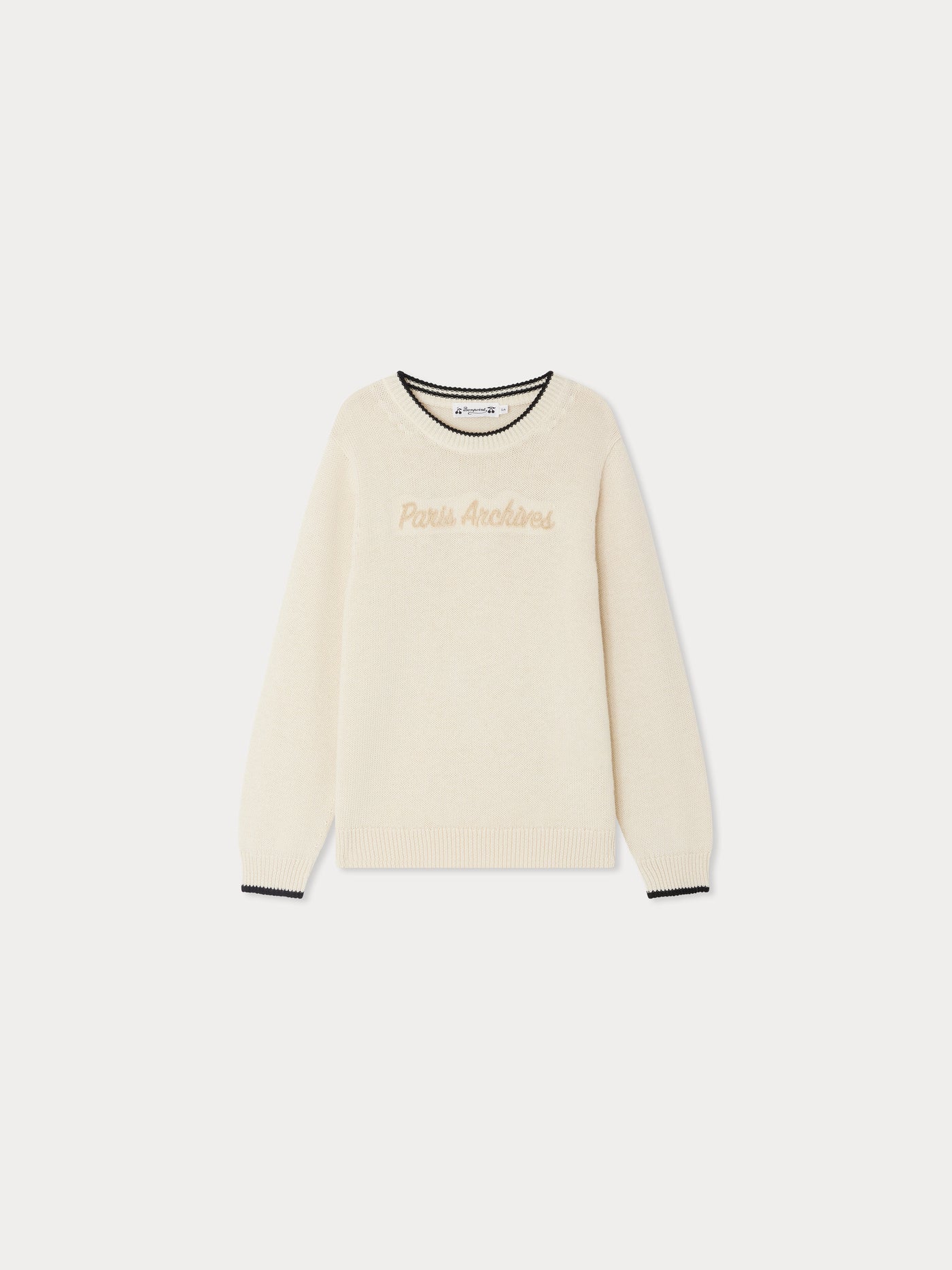 Juan crewneck sweater with Paris Archive embroidery
