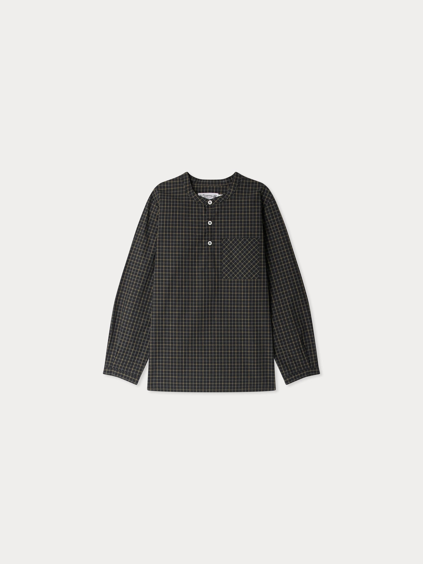 Artist shirt with mandarin collar