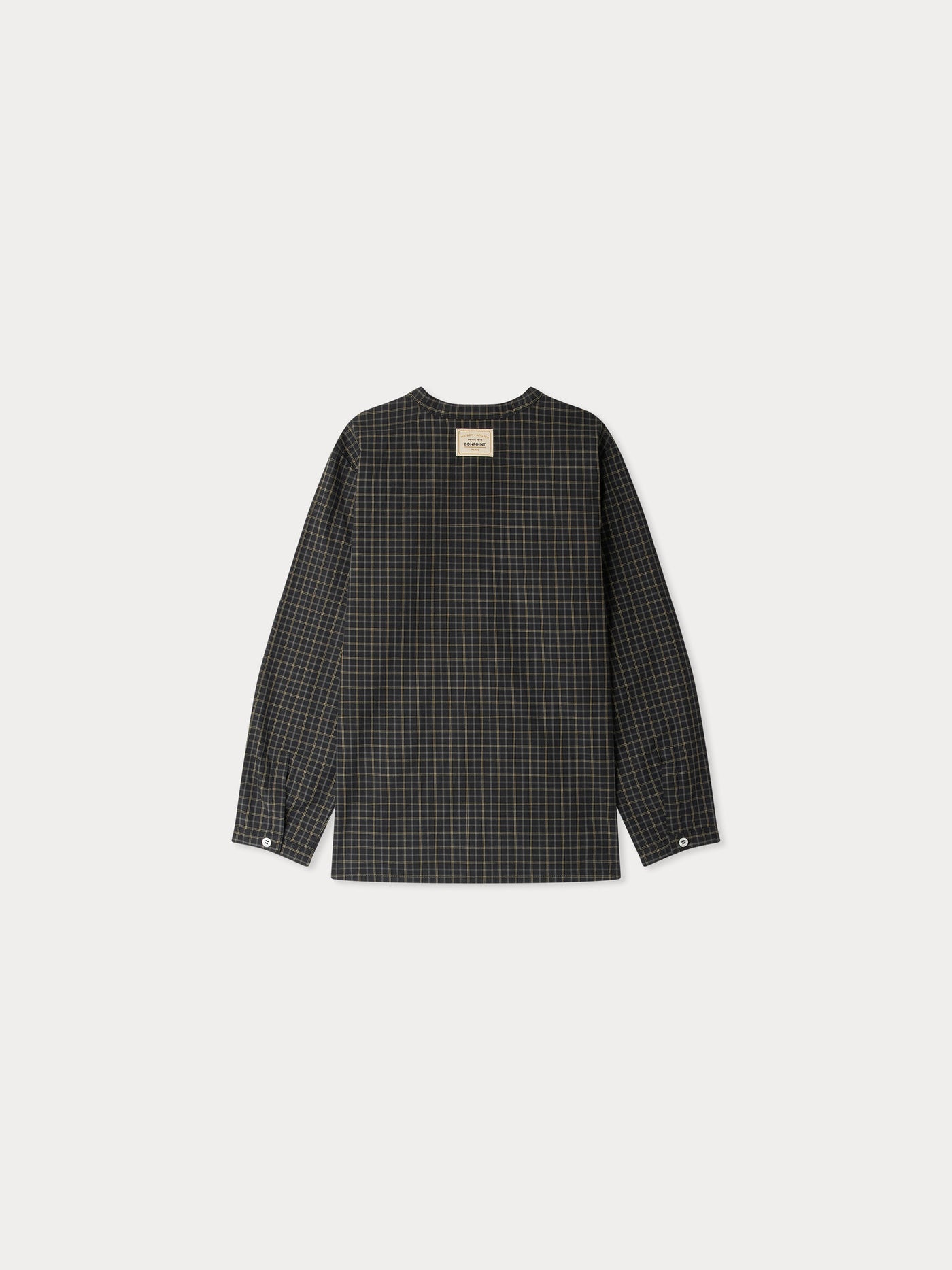 Artist shirt with mandarin collar