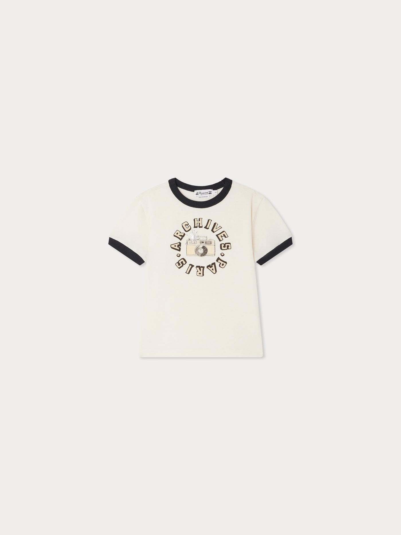 Akiva T-Shirt with Paris Archives print in organic cotton