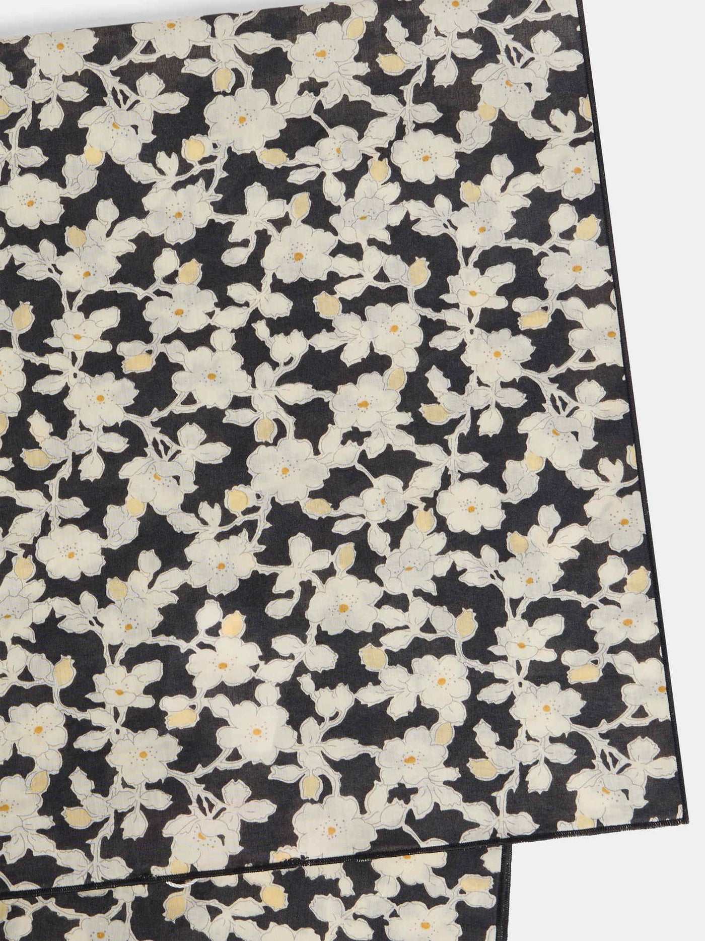 Cayati scarf in black Liberty fabric in organic cotton