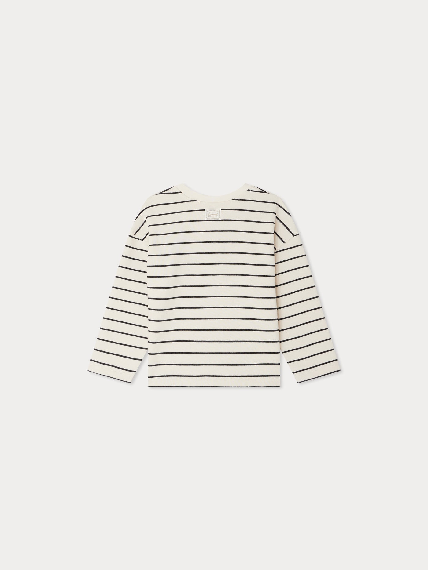 Gaya sweatshirt with black stripes and camera patch